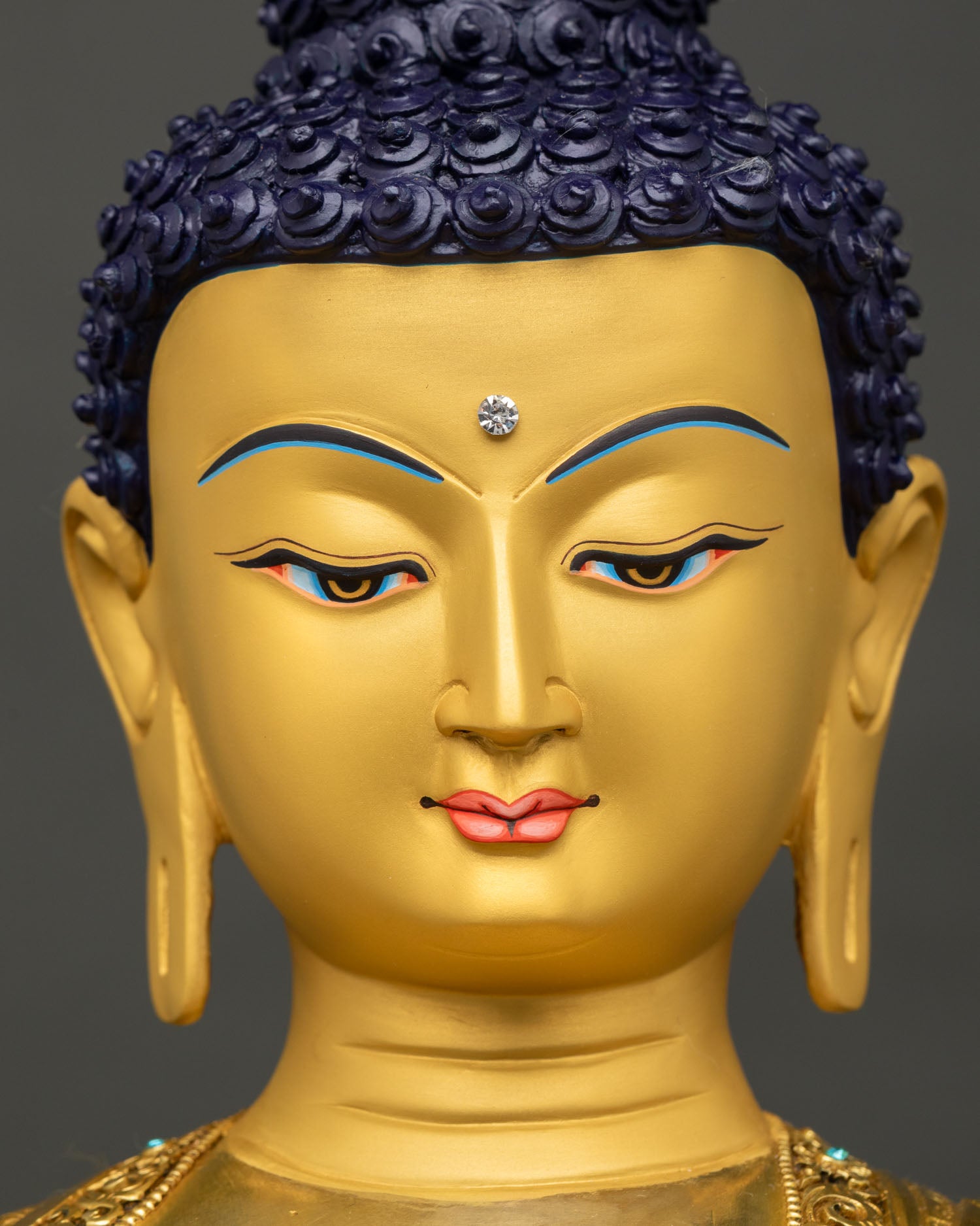 Amitabha Buddha Statue | 24K Gold Copper Meditation Figurine