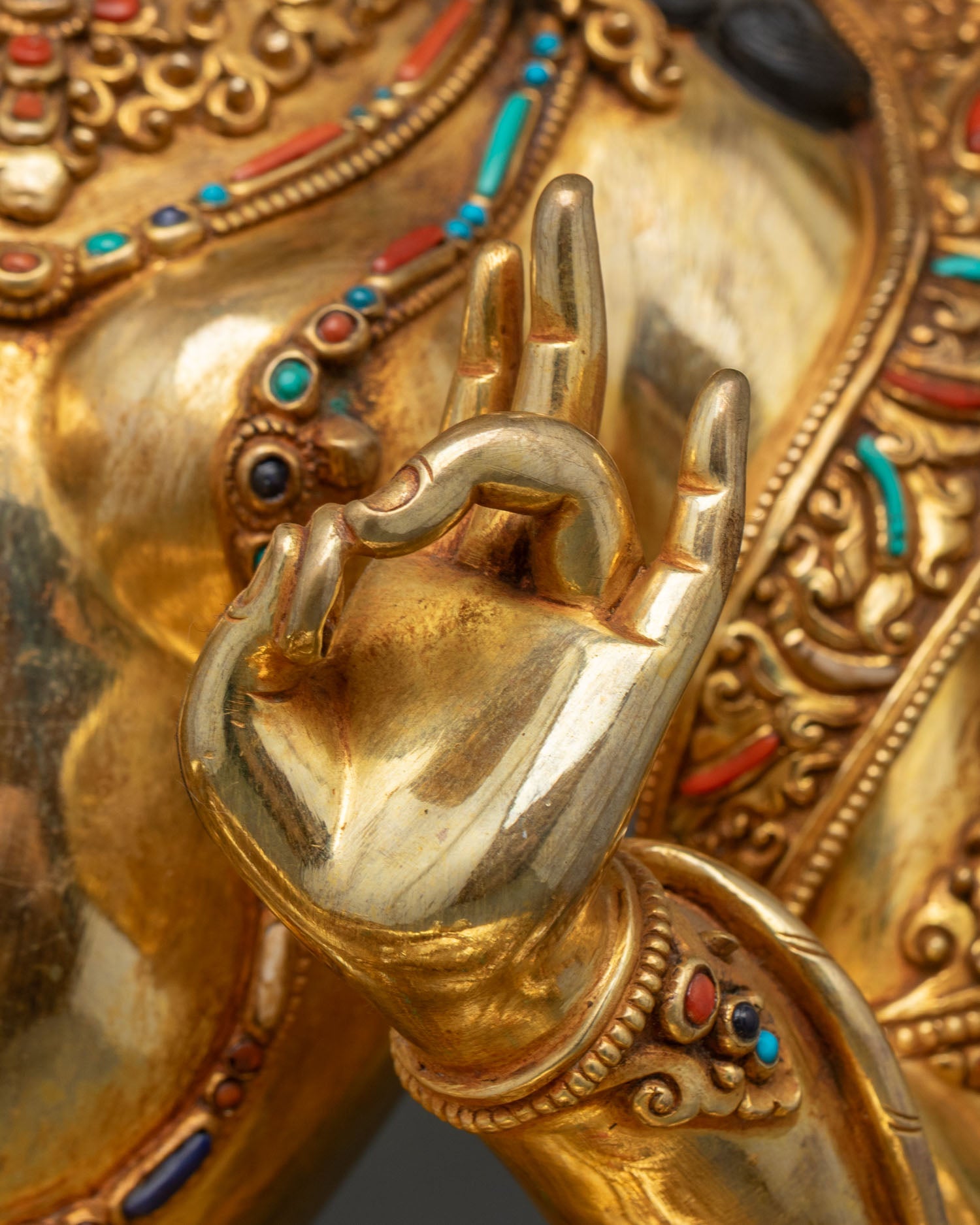 Green Tara Buddhist Statue | Traditional Newari Craftsmanship