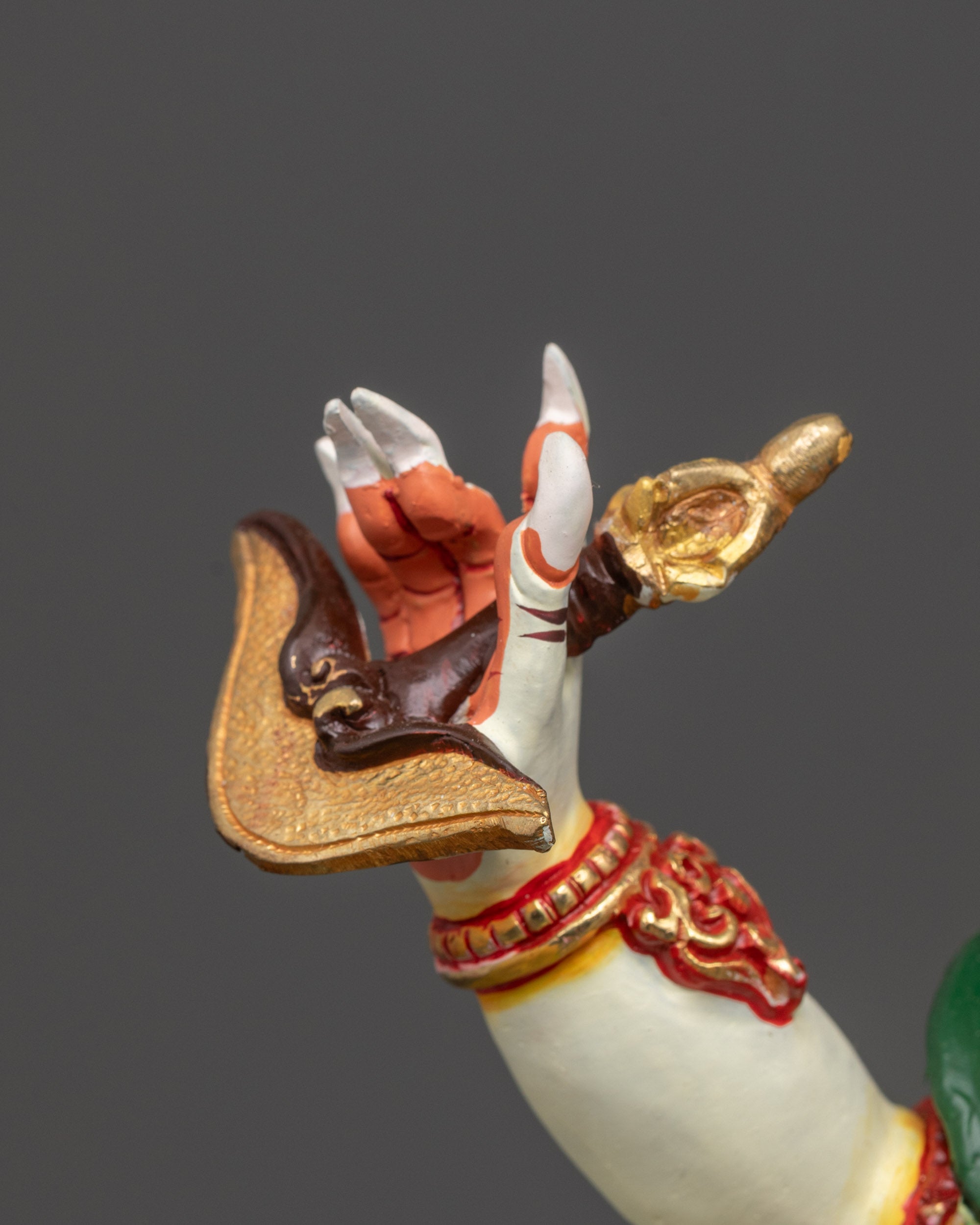 Sacred White Mahakala Statue | Vajrayana Buddhist Dharma Protector