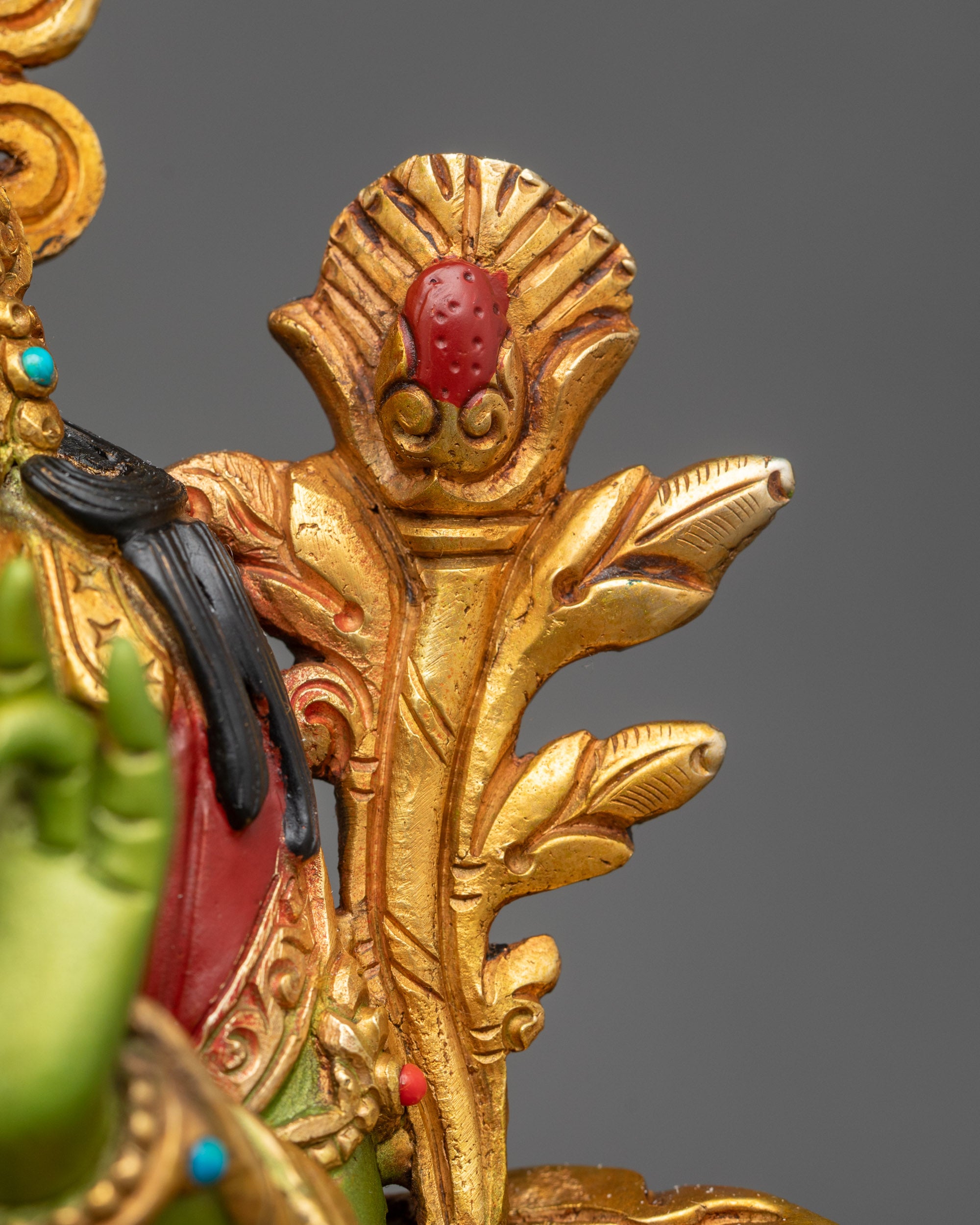 Vivid Green Tara Sculpture | Embrace Compassion and Protection