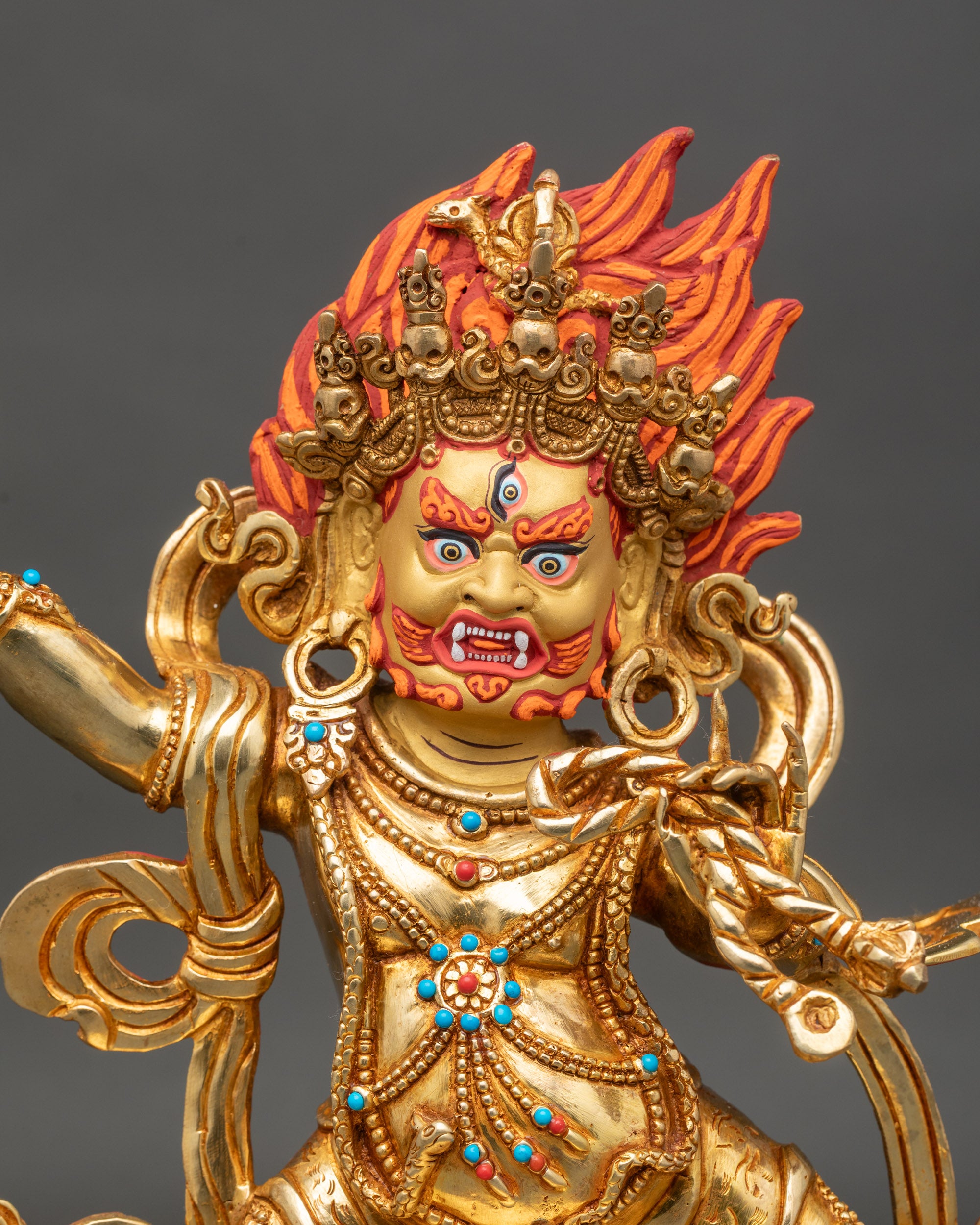 Himalayan Vajrapani Copper Statue | Buddhist Deity for Spiritual Power