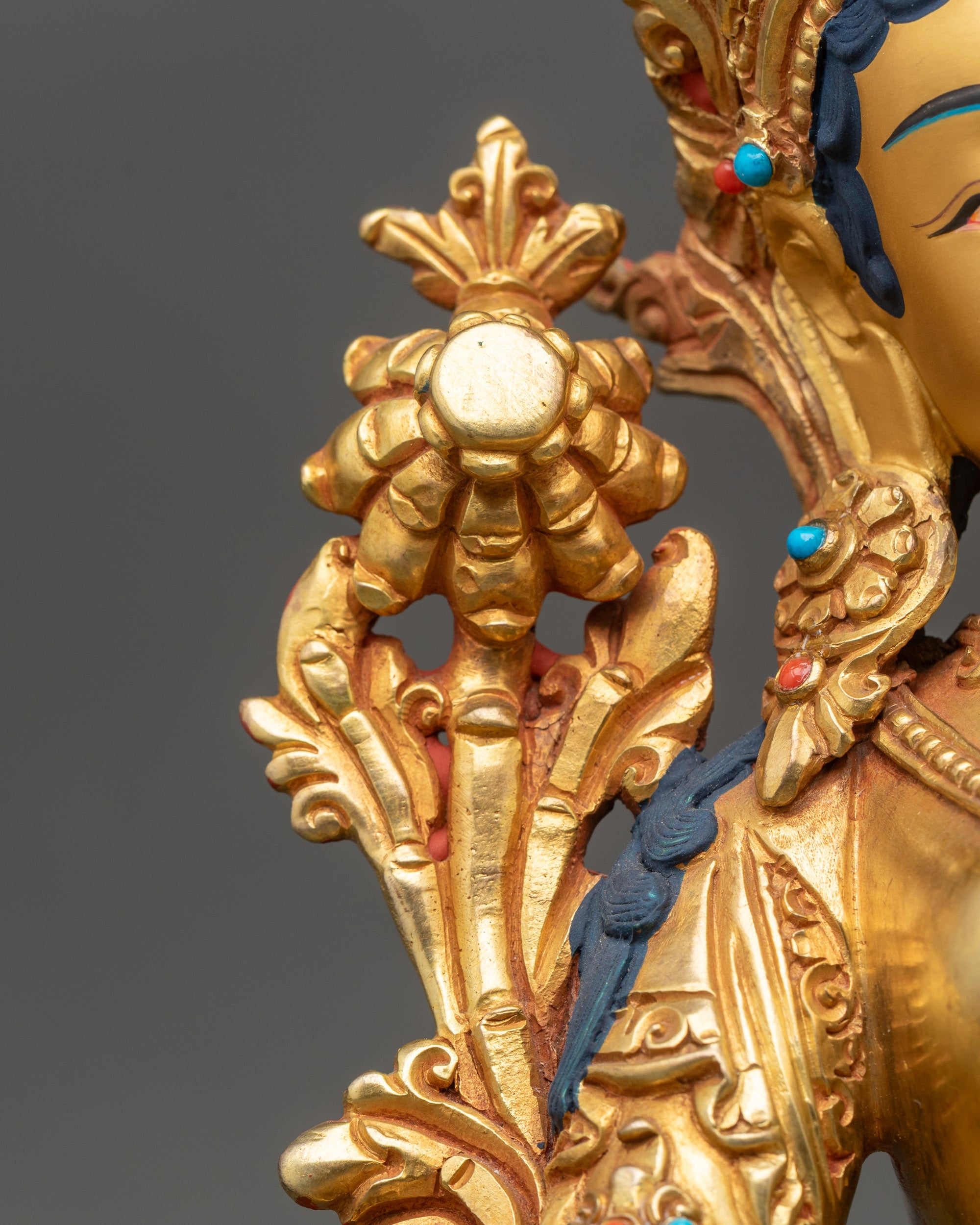 Green Tara Meditation Figurine | Compassionate Nepalese Artwork