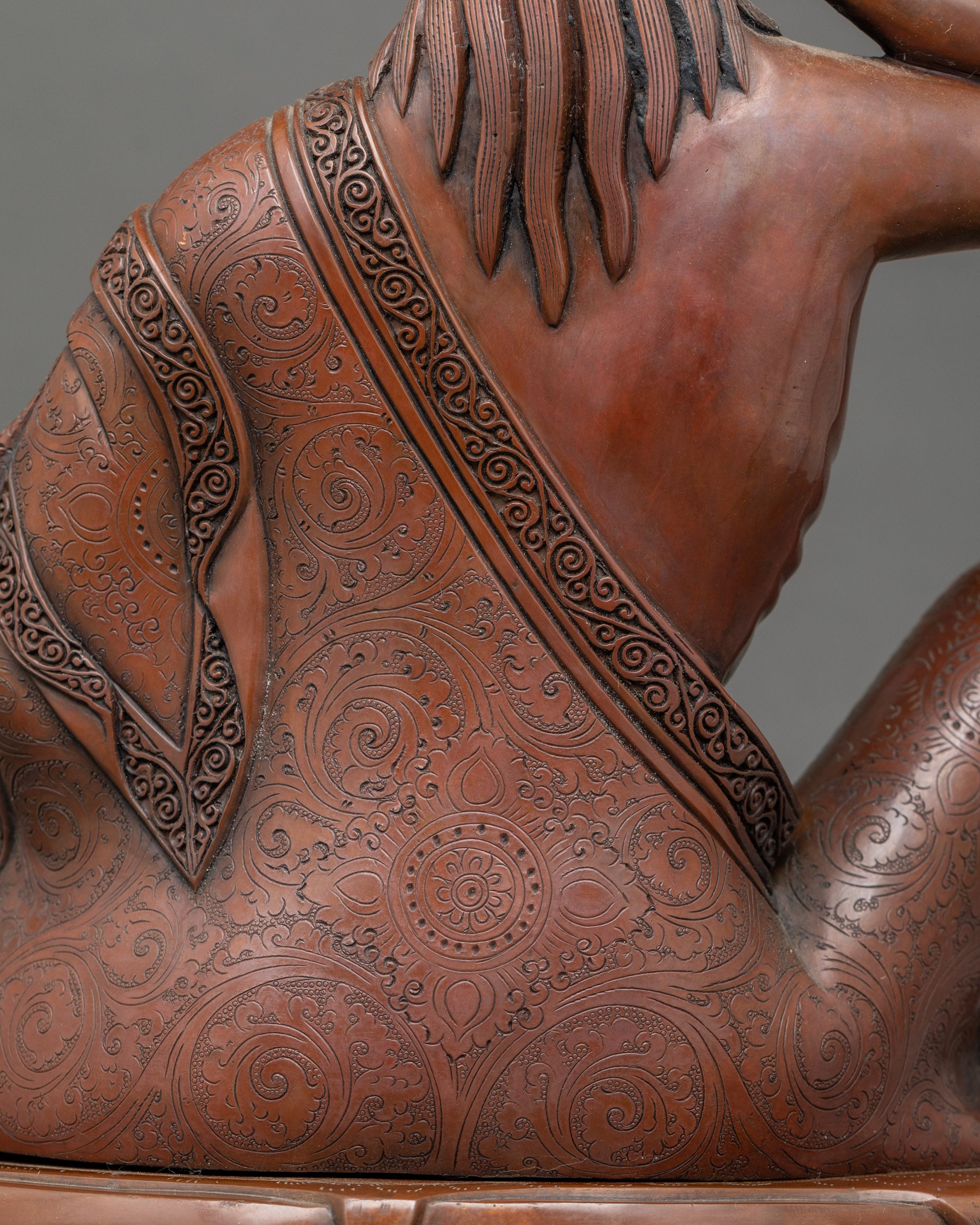 Oxidized Milarepa Statue - Inspiration for Meditation Practice