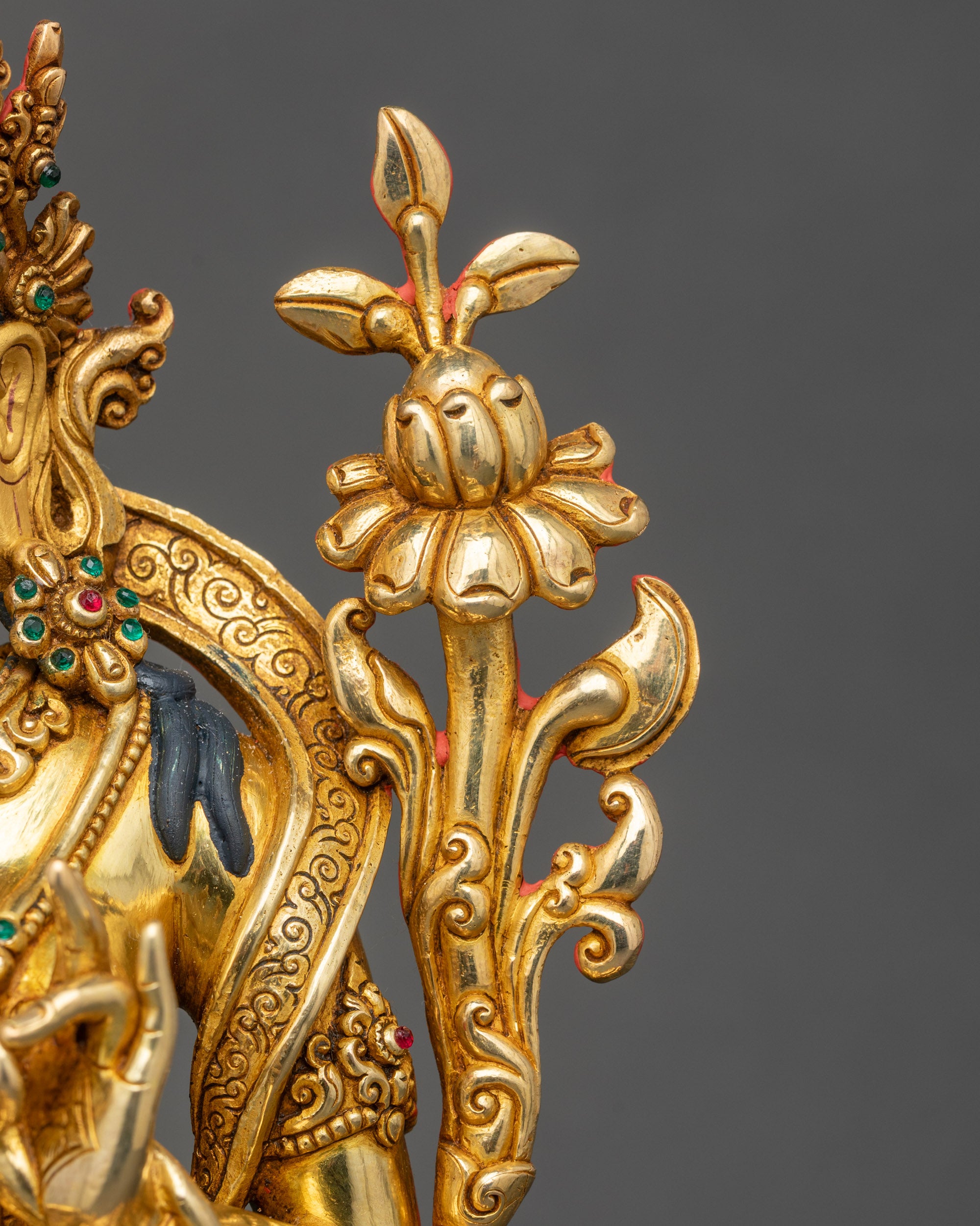 Premium Green Tara Statue for Meditation | Nepalese Craft for Devotion