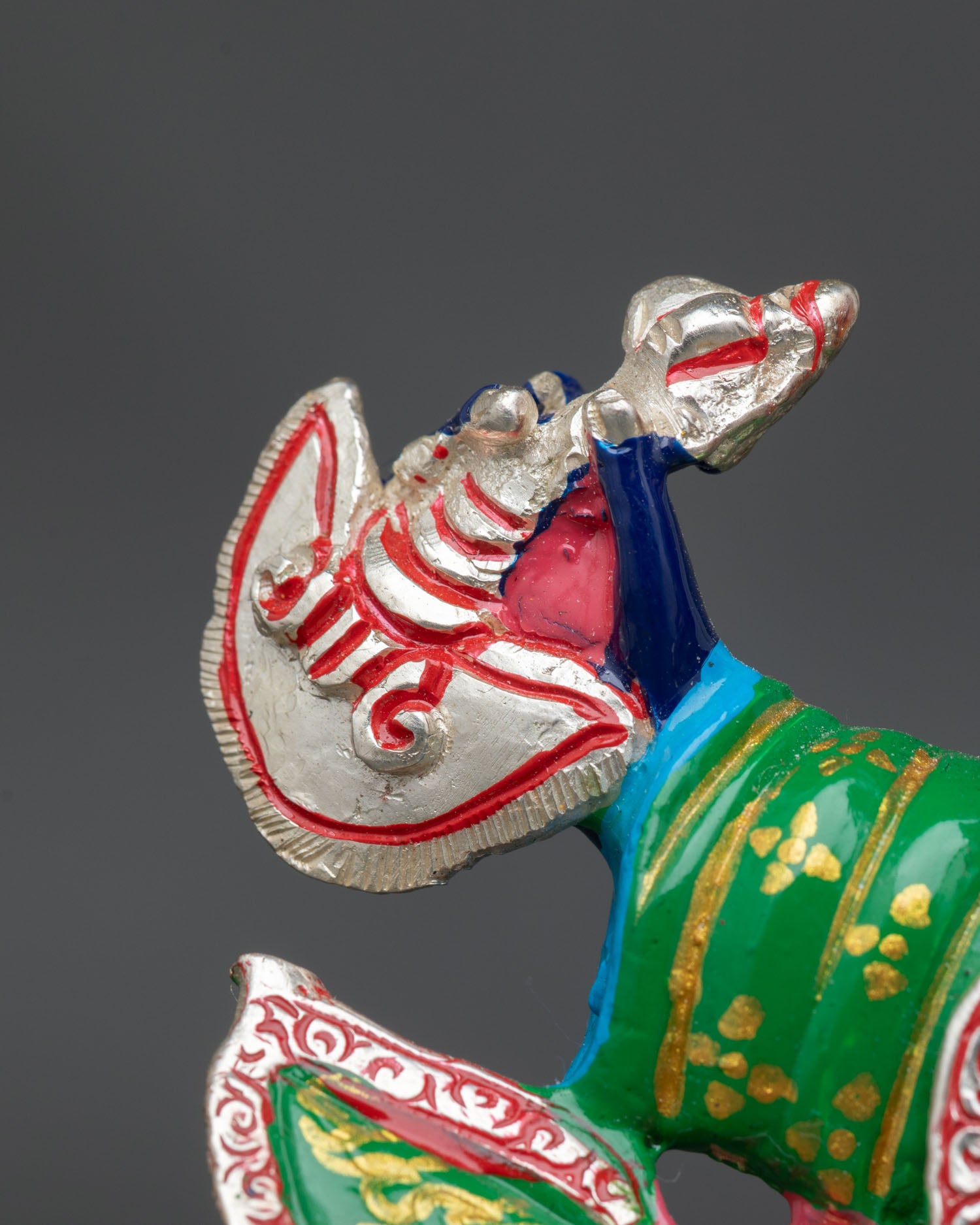 Colorful Mahakala Bernagchen Statue | Wrathful Dharma Protector