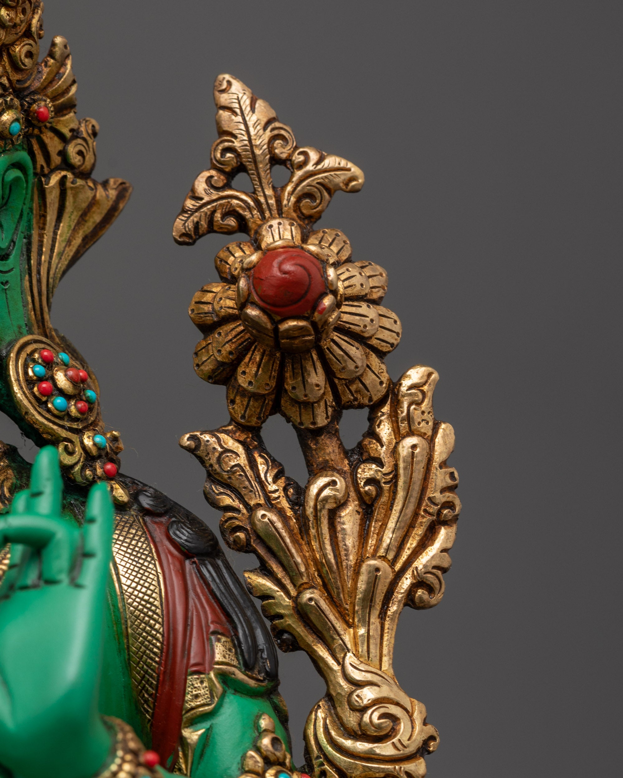 Green-Hued Mother Tara Statue | High-Quality Handcrafted Buddhist Idol