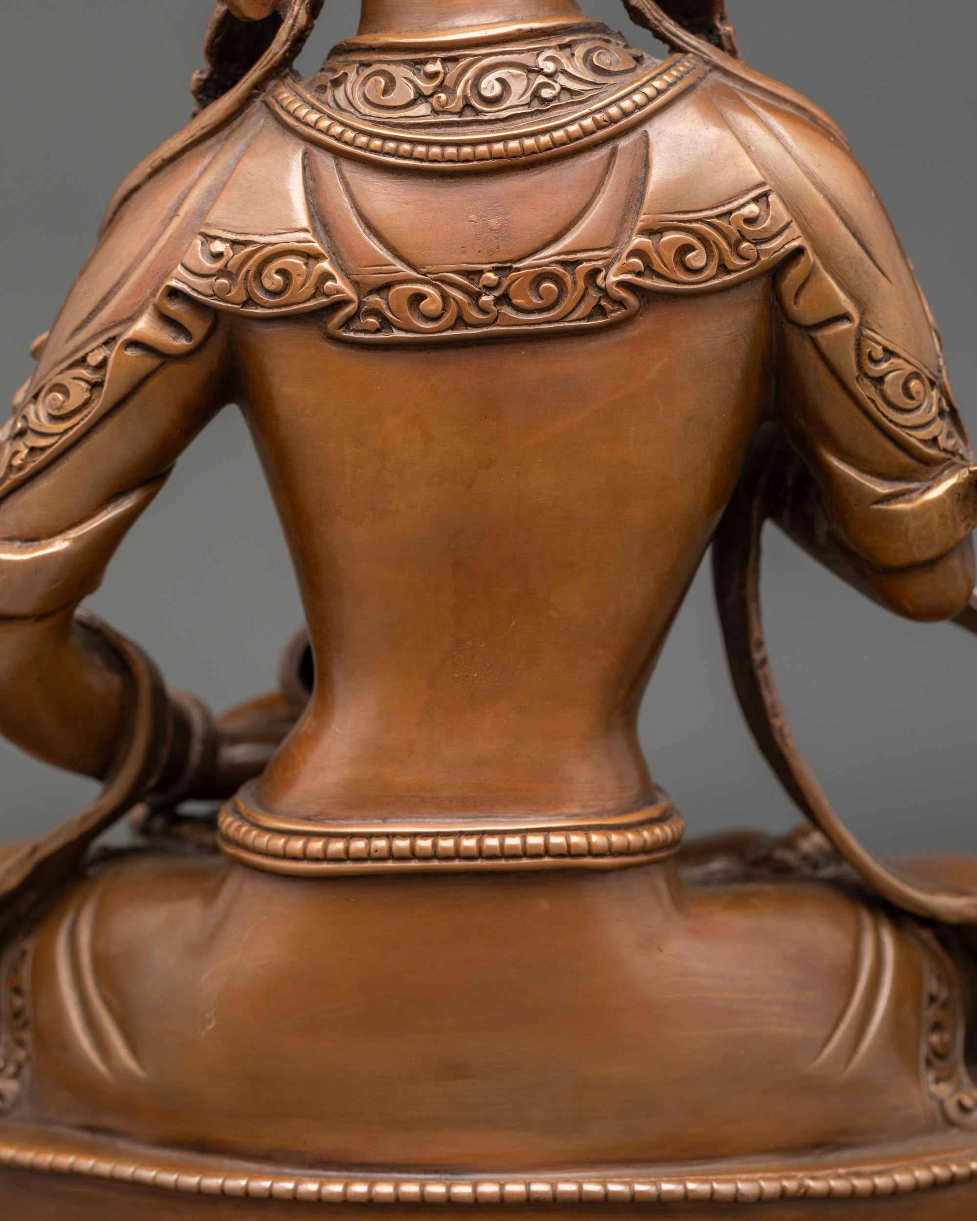Vajrasattva Buddhist Altar Sculpture | Nepalese Copper Handcrafted Art