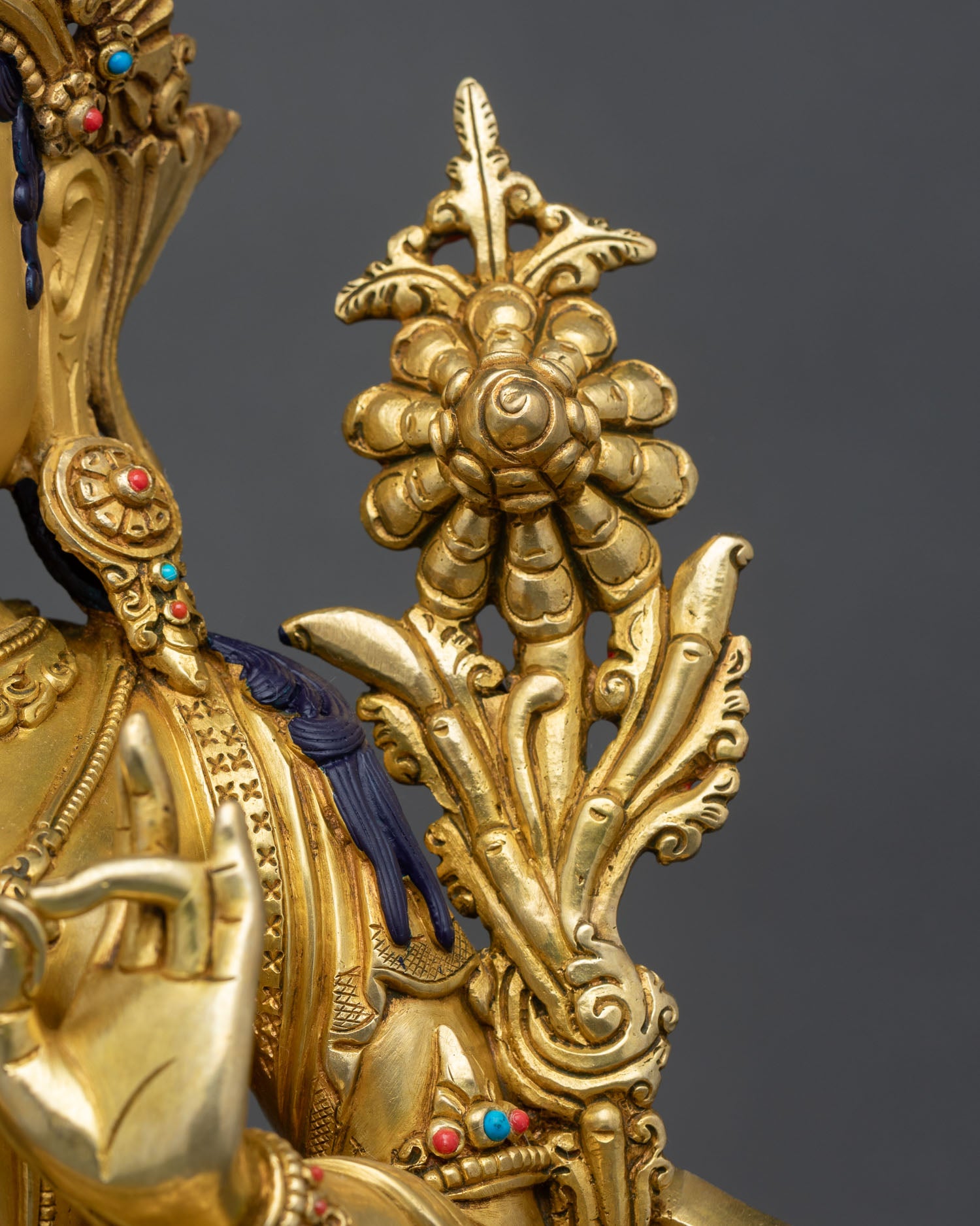 High-End Green Tara Statue | Traditional Nepalese Craftsmanship
