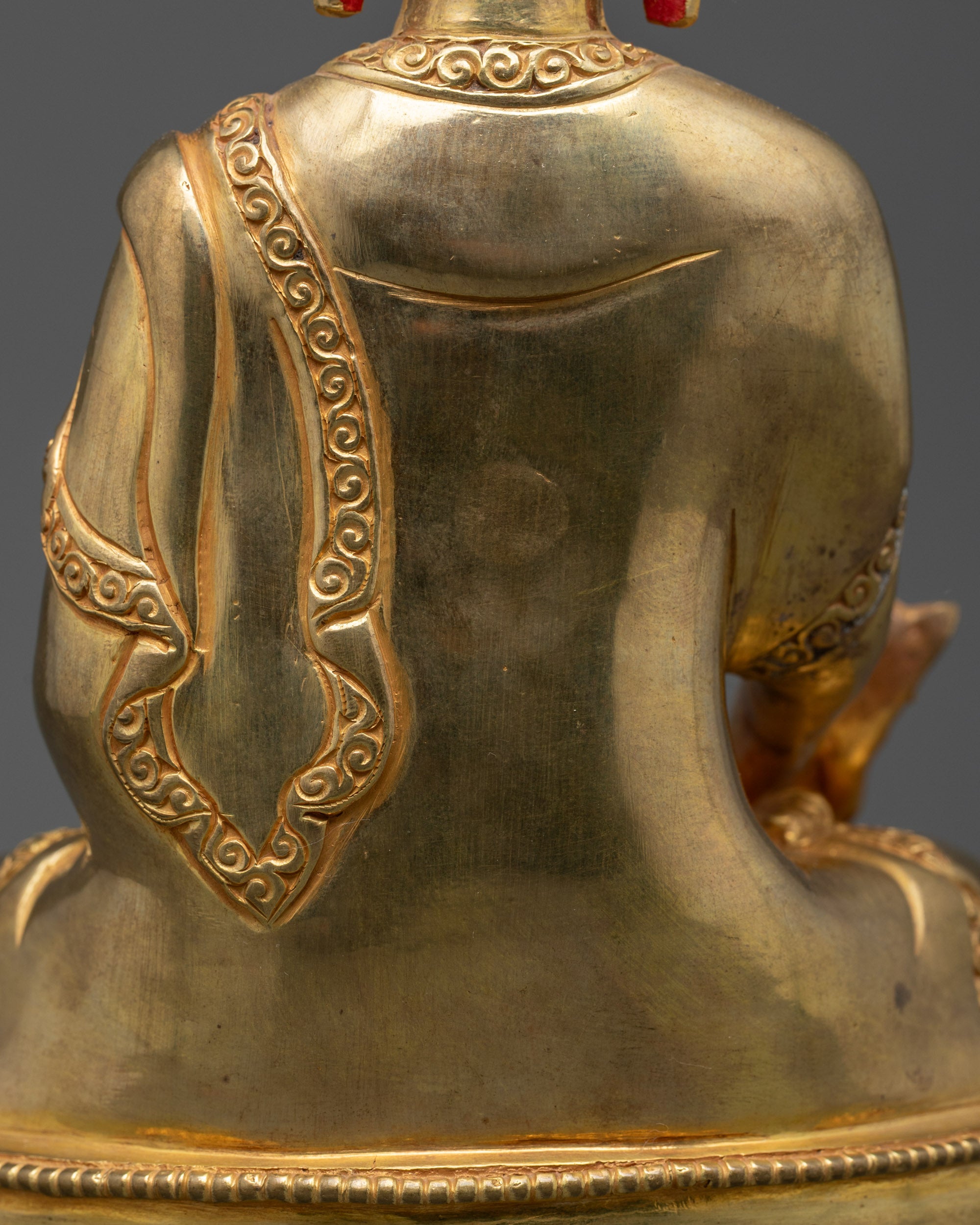 Handmade Bhaisajyaguru Statue from Nepal | Tradational Tibetan Artwork