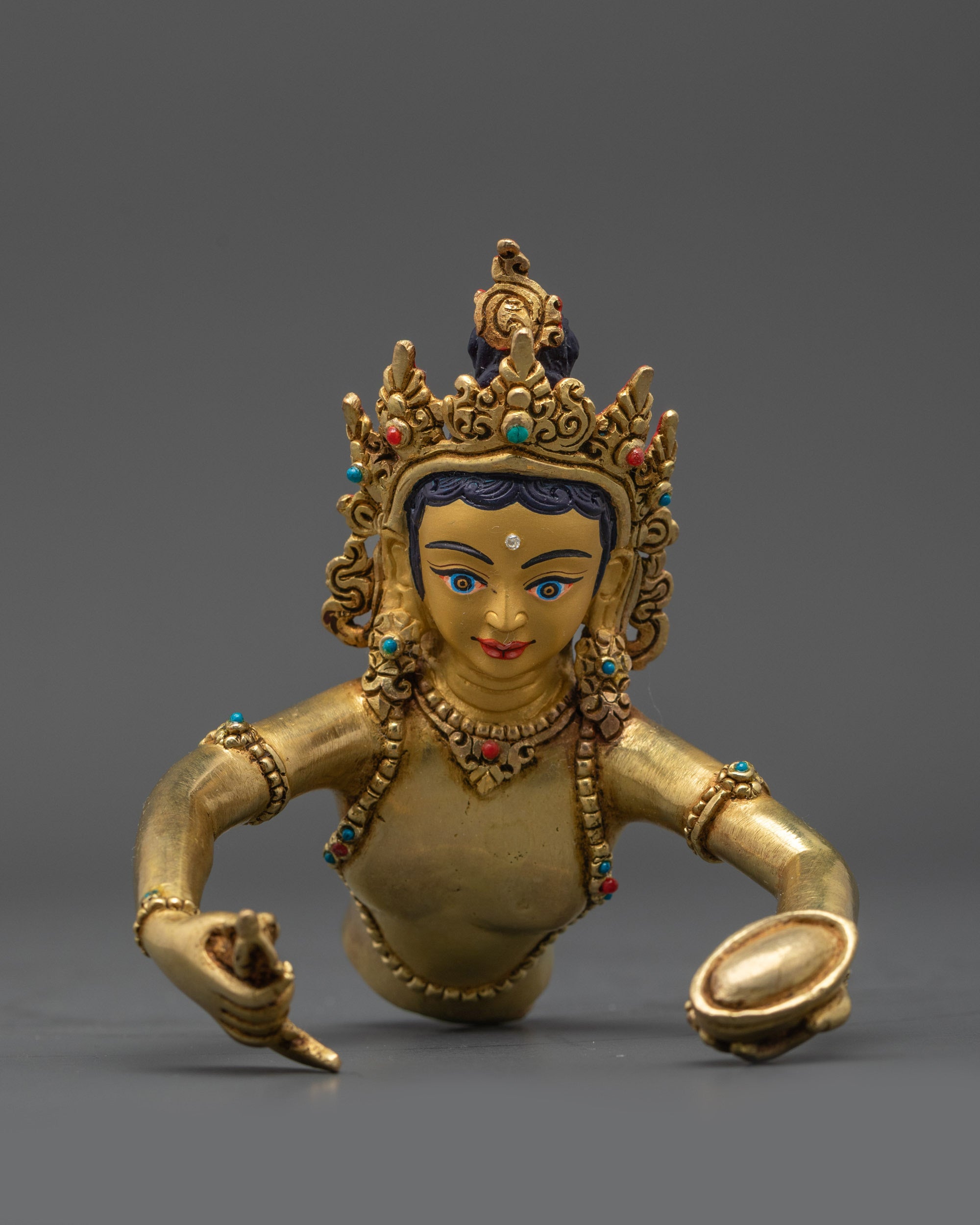 Handmade Dorje Sempa Statue | Gold-Fire Gilded Buddhist Altar Artwork