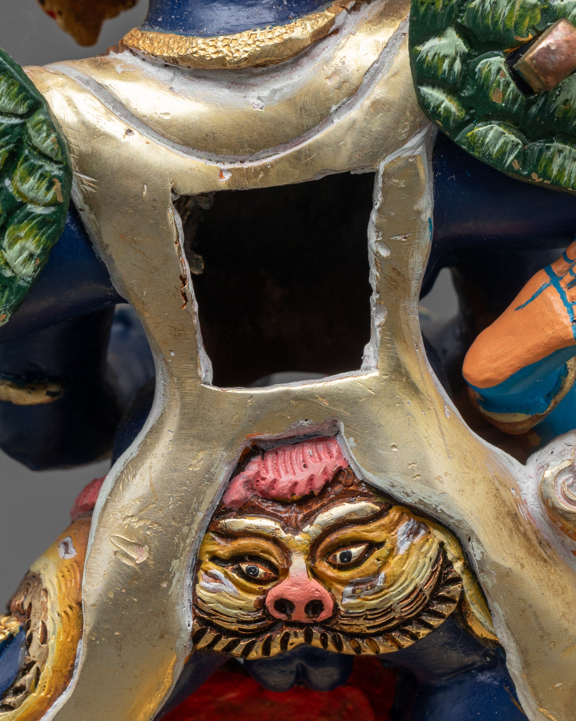 Hand-Carved Buddhist Vajrakilaya Statue | Tibetan Dorje Phurba