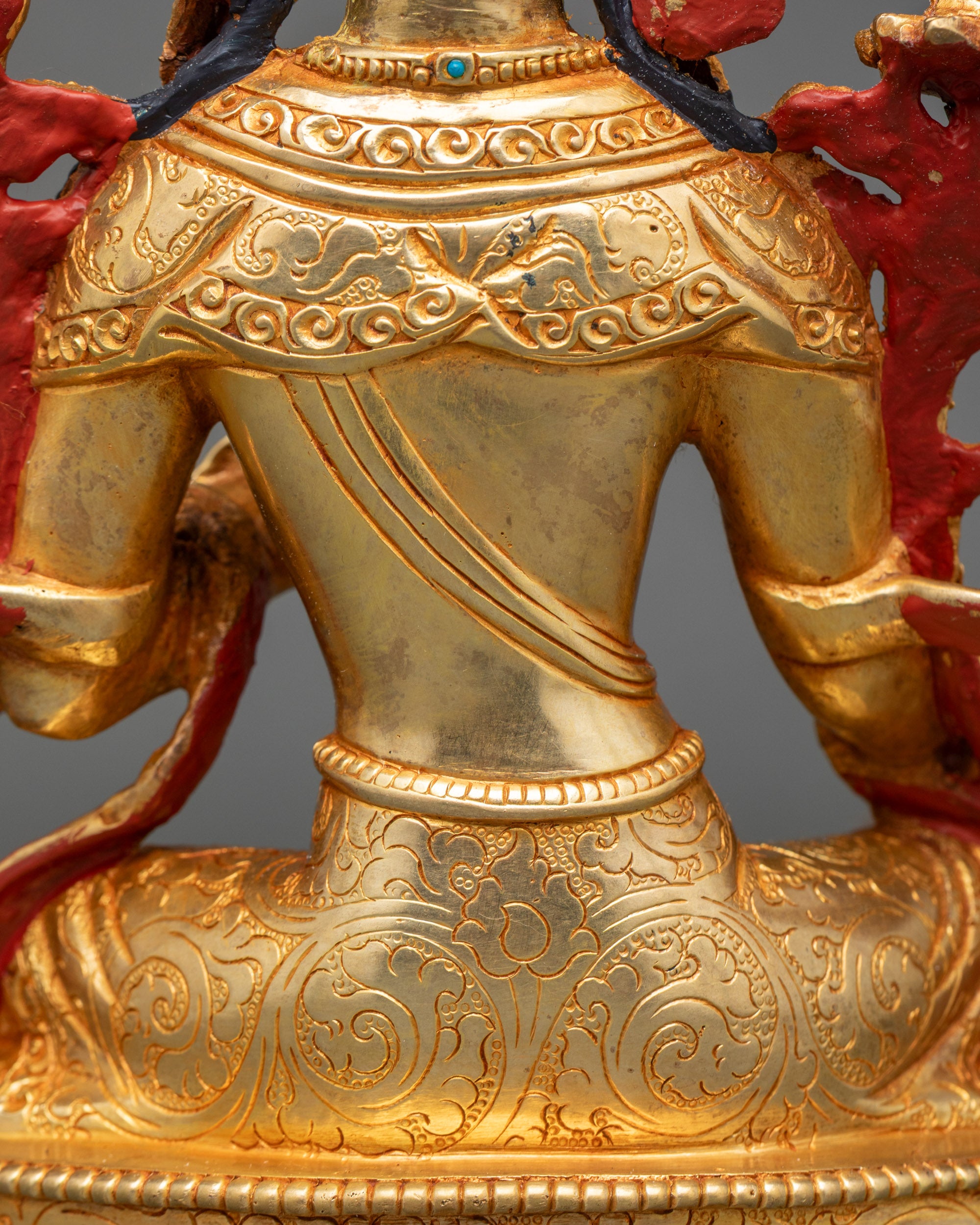 Green Tara Drolma Statue | Traditional Copper Sculpture from Nepal