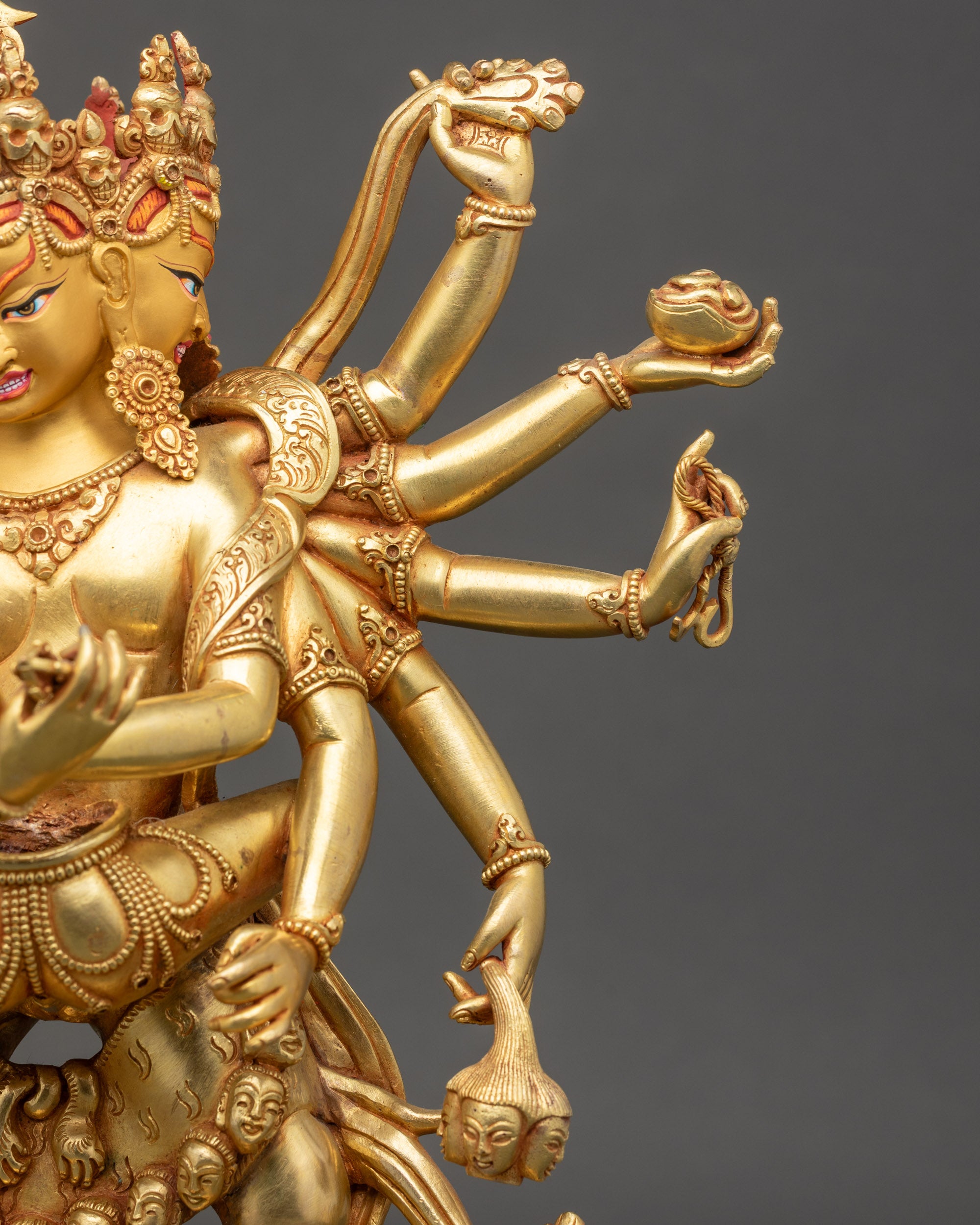 Khorlo Demchog Yab Yum Statue | Tantric Buddhist Sculpture from Nepal