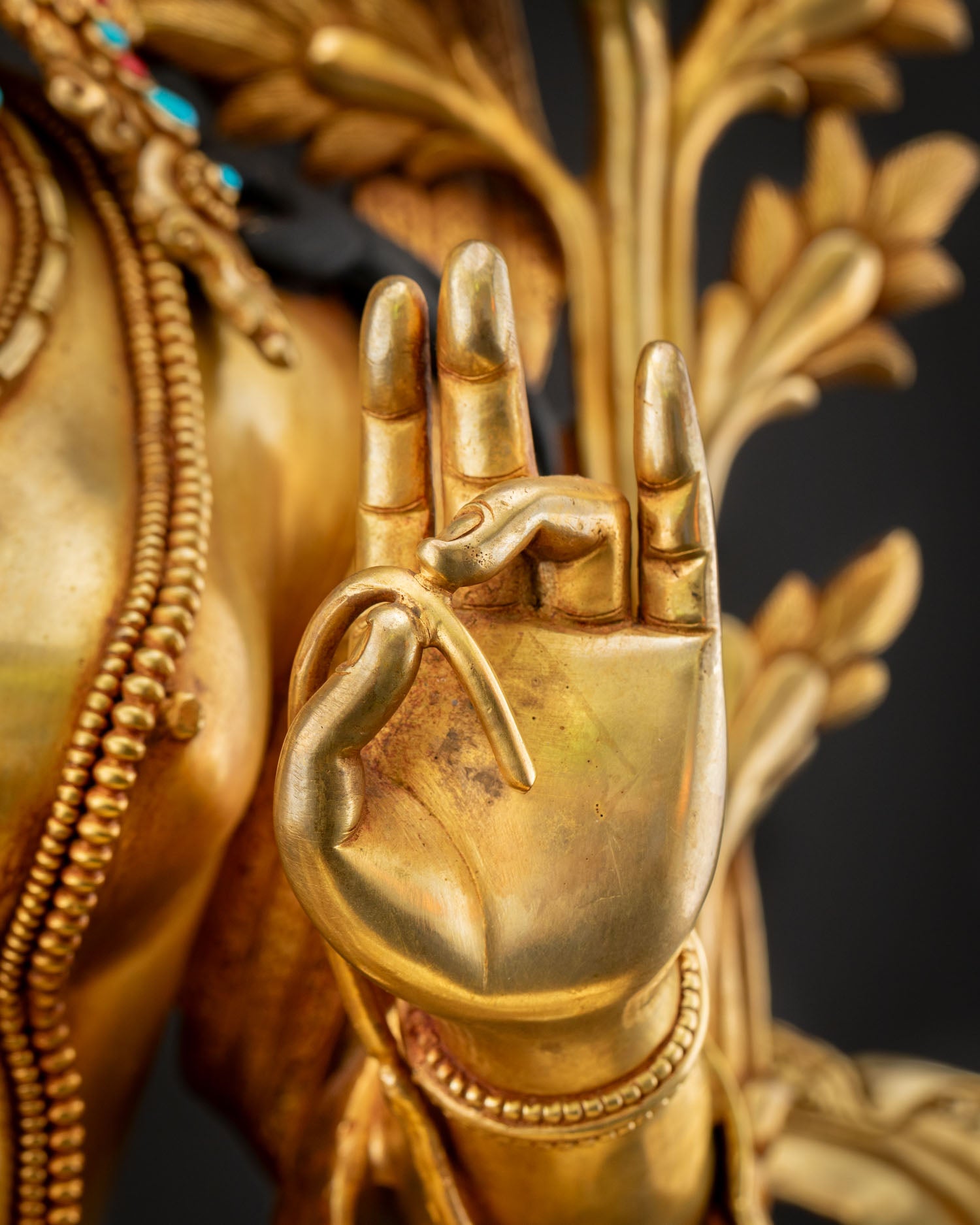 Large-Sized Green Tara Statue | Traditional Newari Craftsmanship