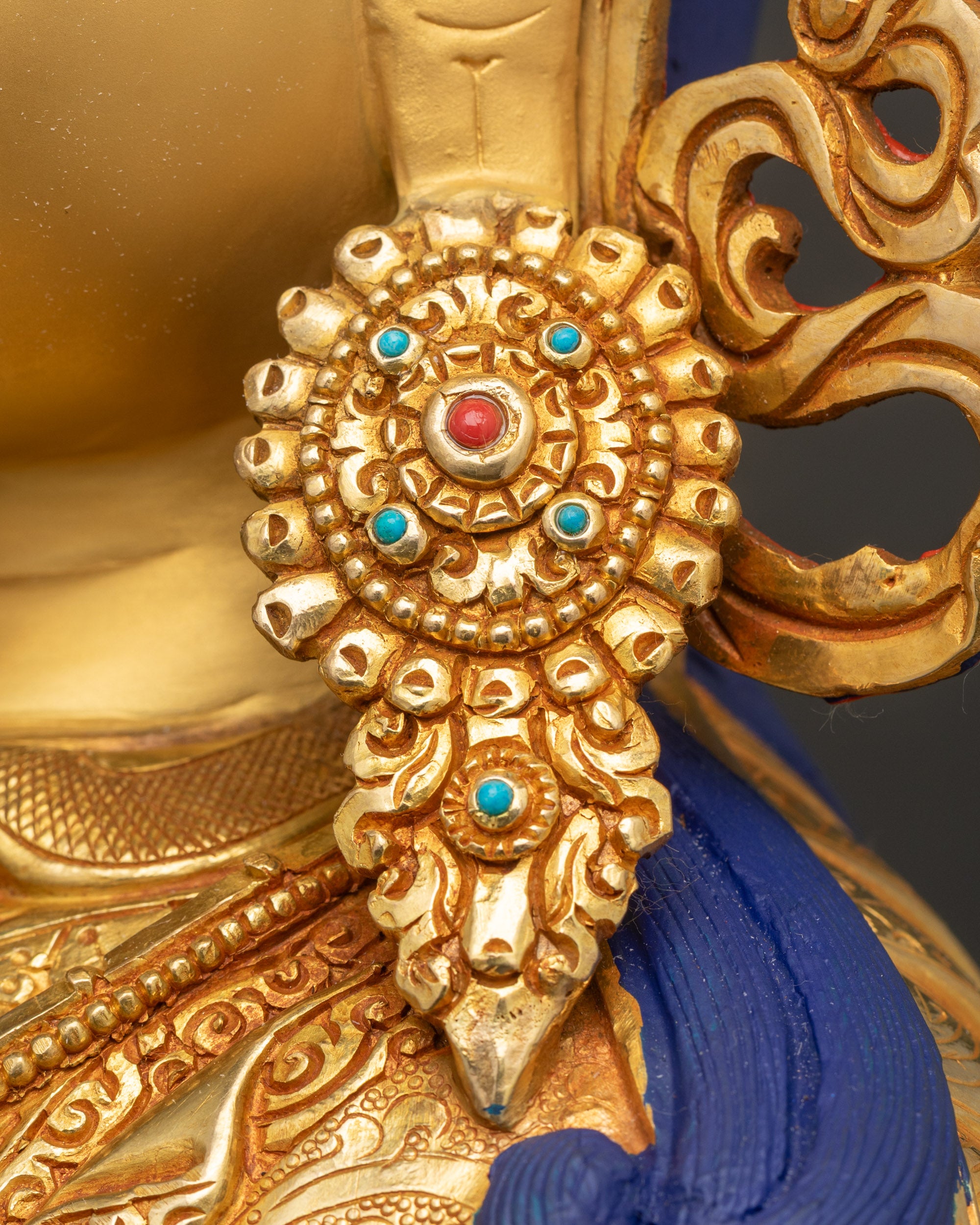 Guru Rinpoche Statue | Vajrayana Buddhist Master Figurine from Nepal