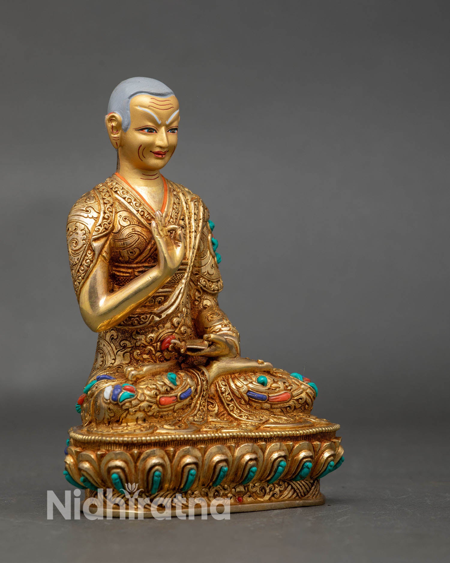 Tsongkhapa and Two Disciples Set – Luminous Wisdom Handmade Statue