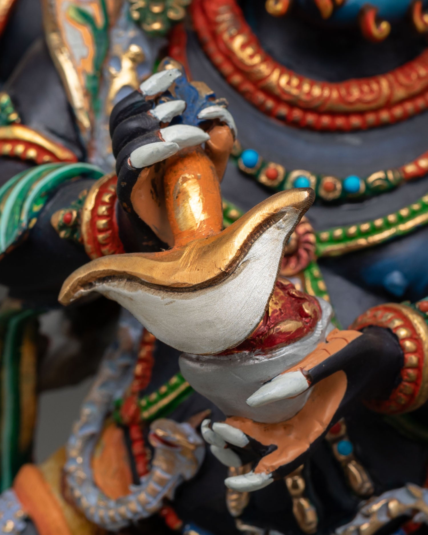 Six Arm Mahakala Statue | Authentic Tibetan Protector Artwork