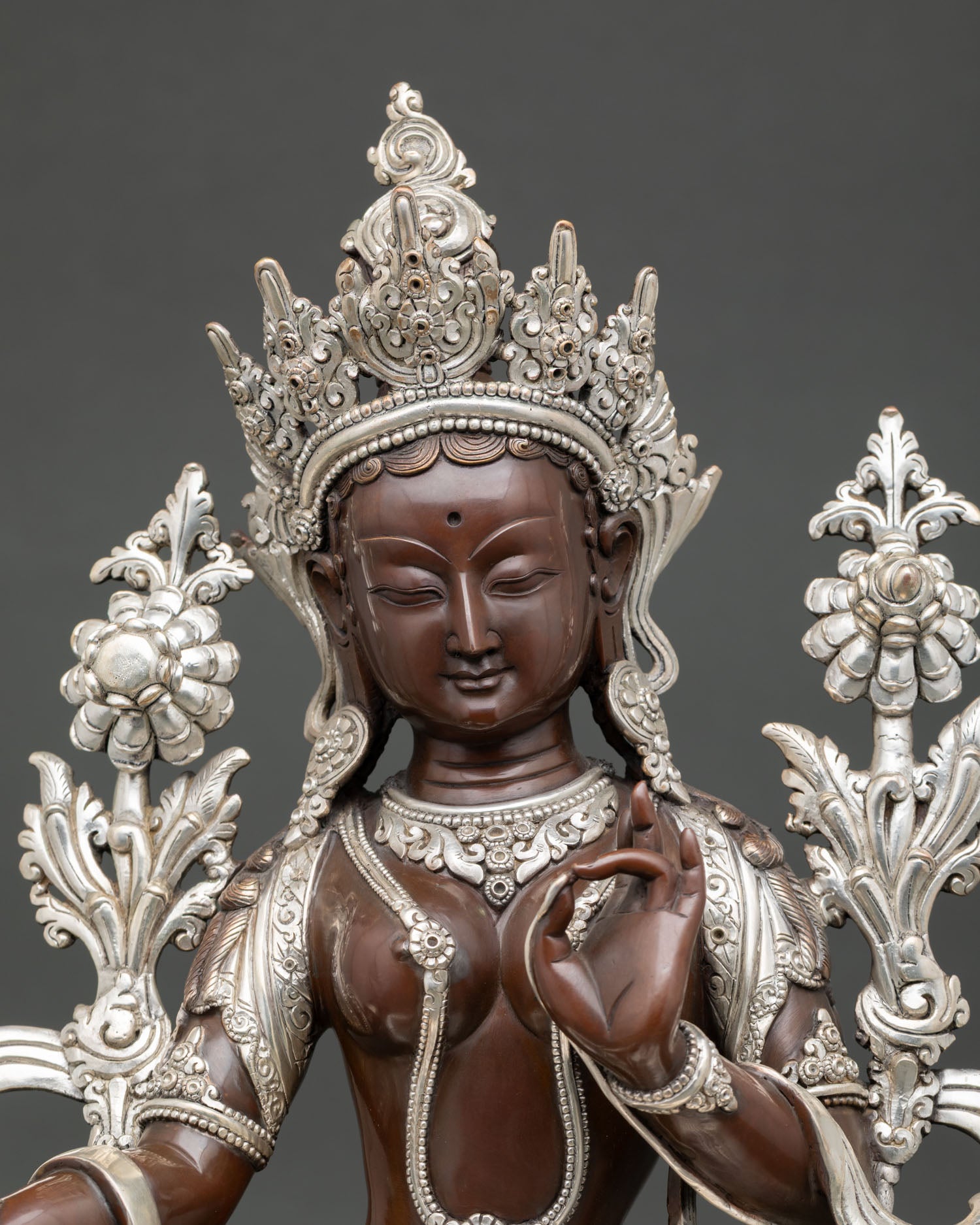 Green Tara Buddhist Statue | Himalayan Meditation Deity Art