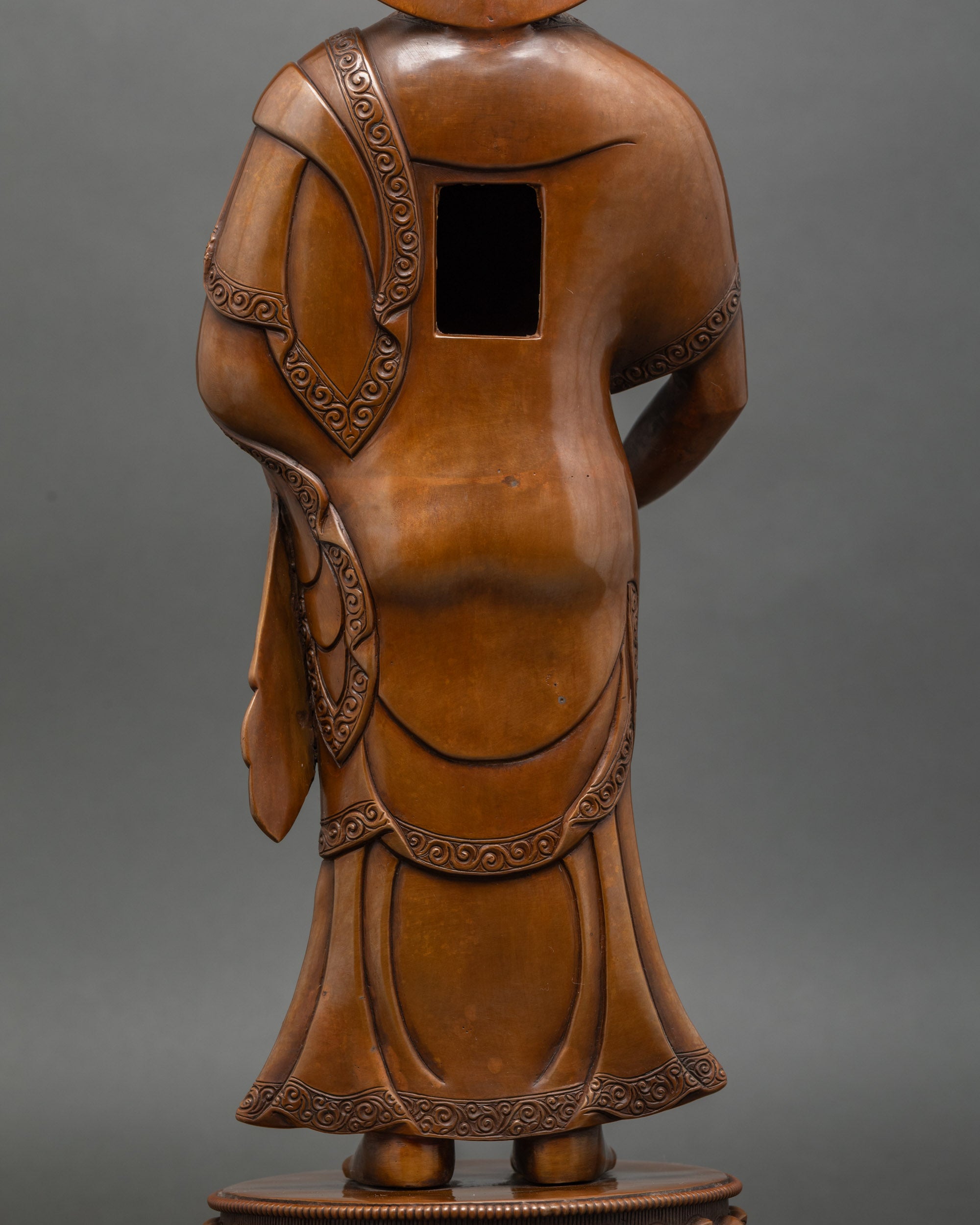 Hand-carved Sculpture of Buddha's Two Disciples