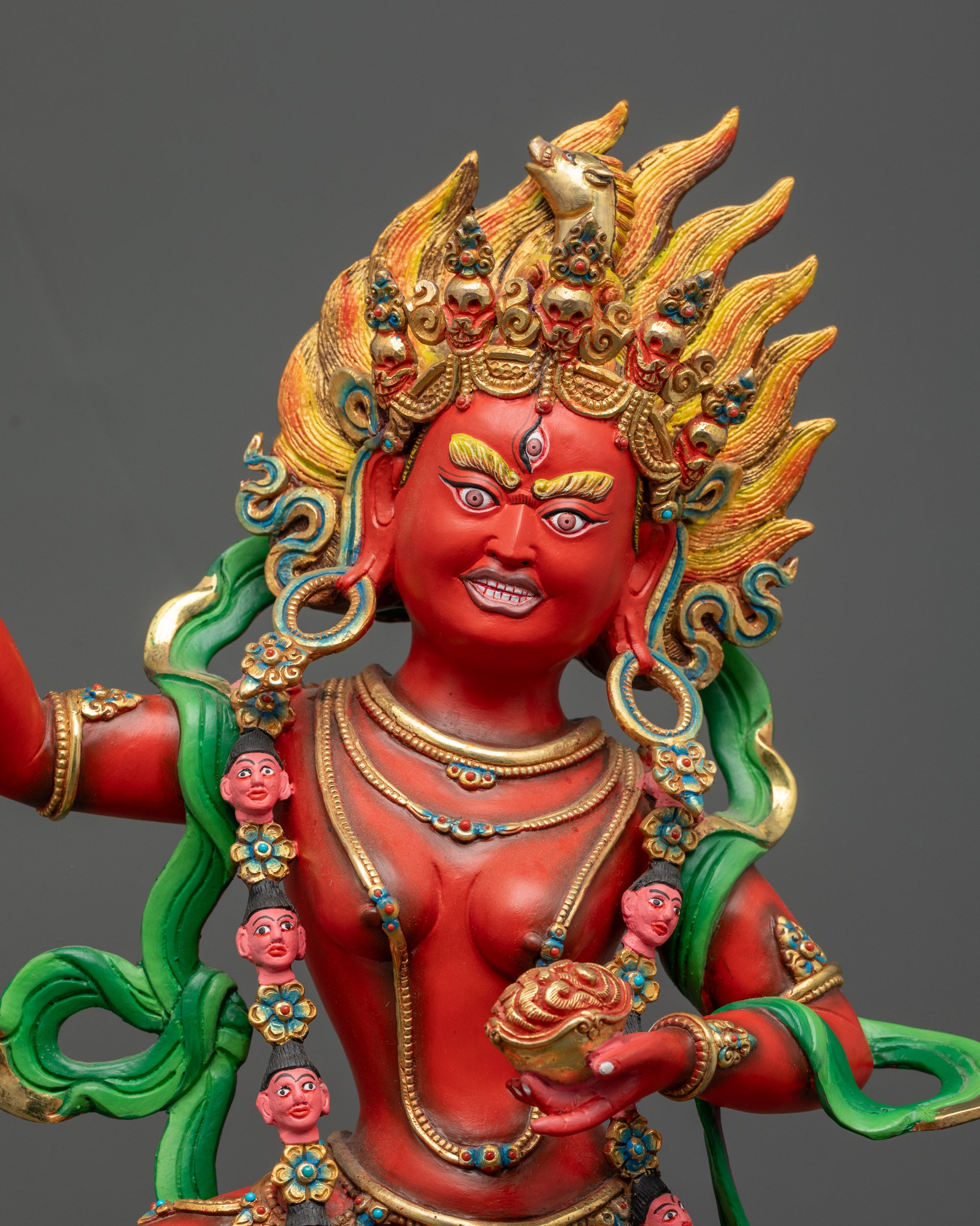 Premium Dorje Phagmo Sculpture | Nepalese Lost-Wax Copper Artwork
