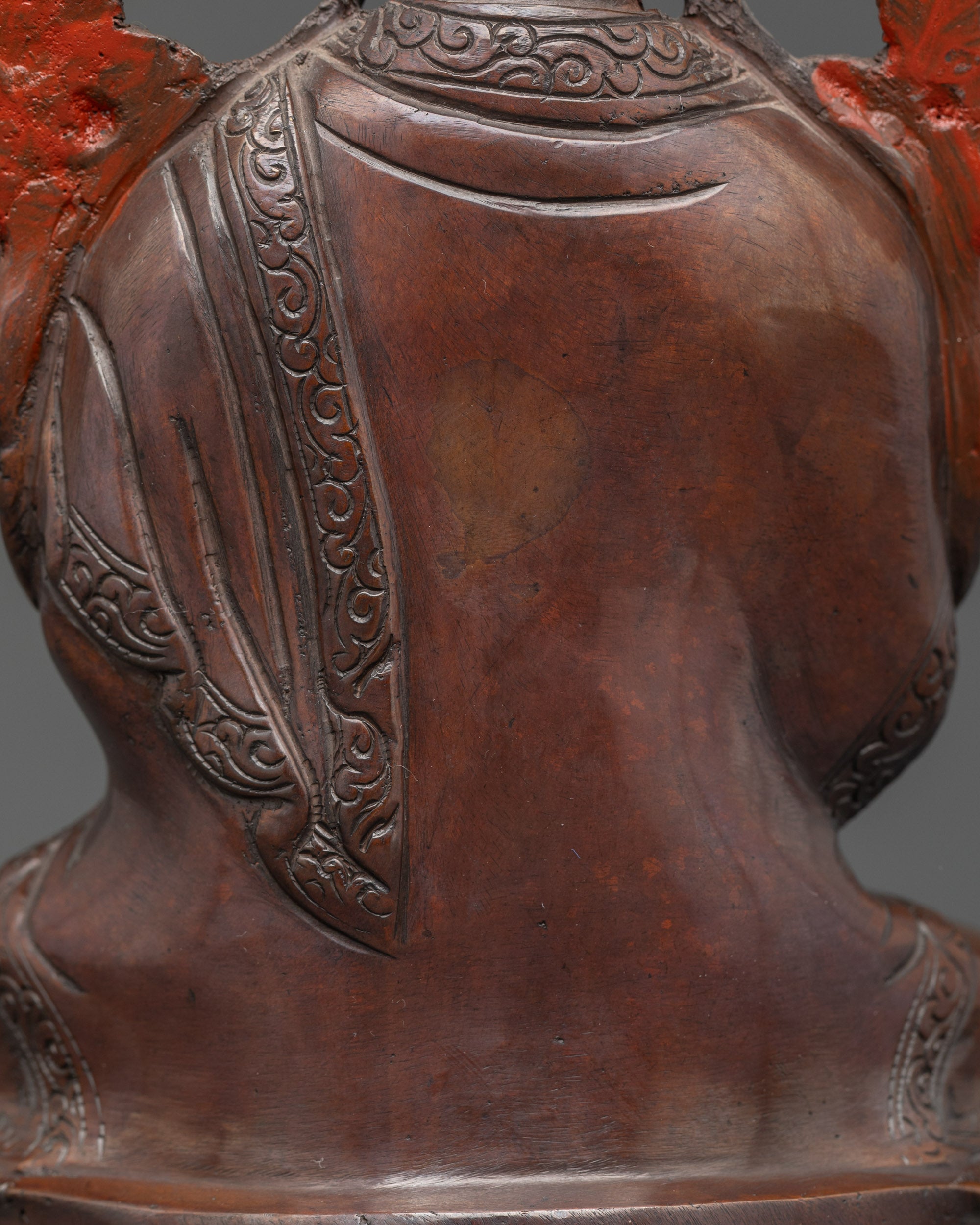 Sacred Je Tsongkhapa Statue | Oxidized Copper Buddhist Guru from Nepal