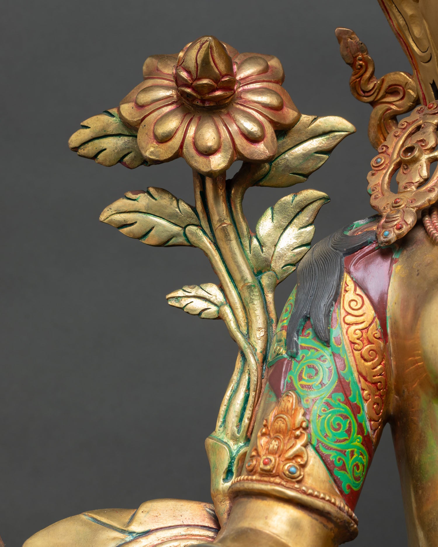 Grand Green Tara Statue - Buddhist Devotional Artwork
