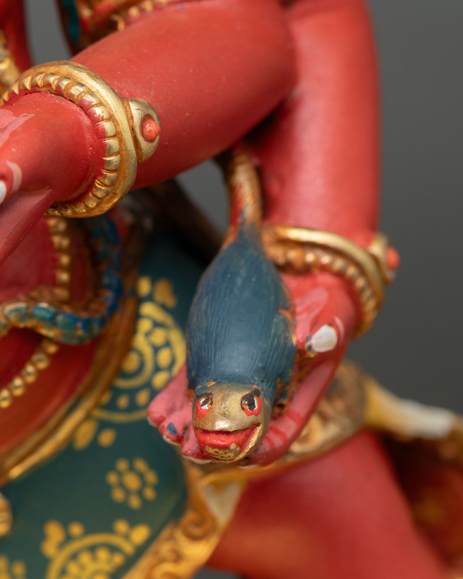 Red Dzambhala Statue | Tibetan Guardian of Wealth