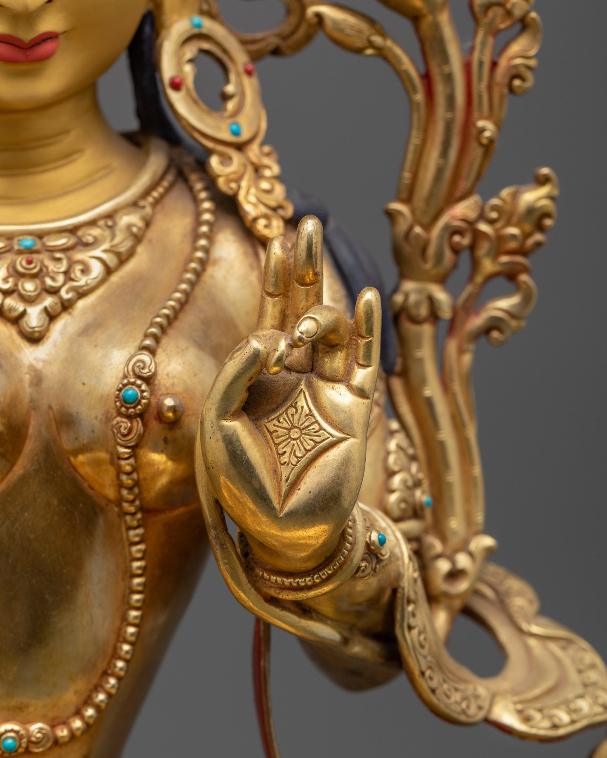 Tibetan Buddhist Goddess Green Tara Statue | Traditional Lost-Wax Craft