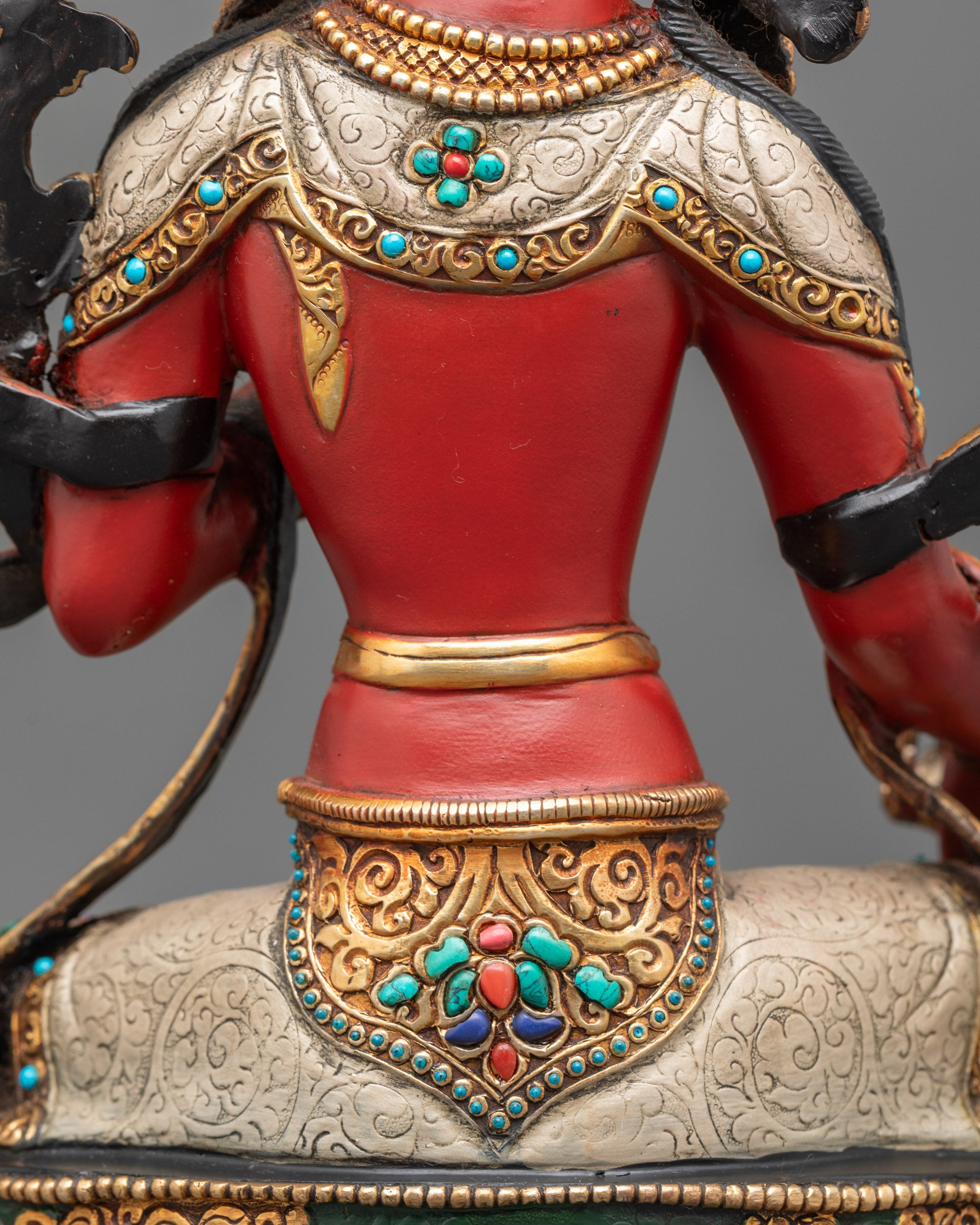 Red Tara Meditation Statue | Nepalese Sculpture for Spiritual Blessing