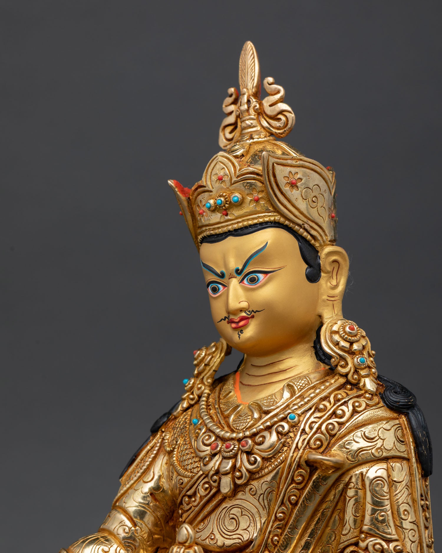Tibetan Guru Rinpoche Statue | Himalayan Sacred Artwork