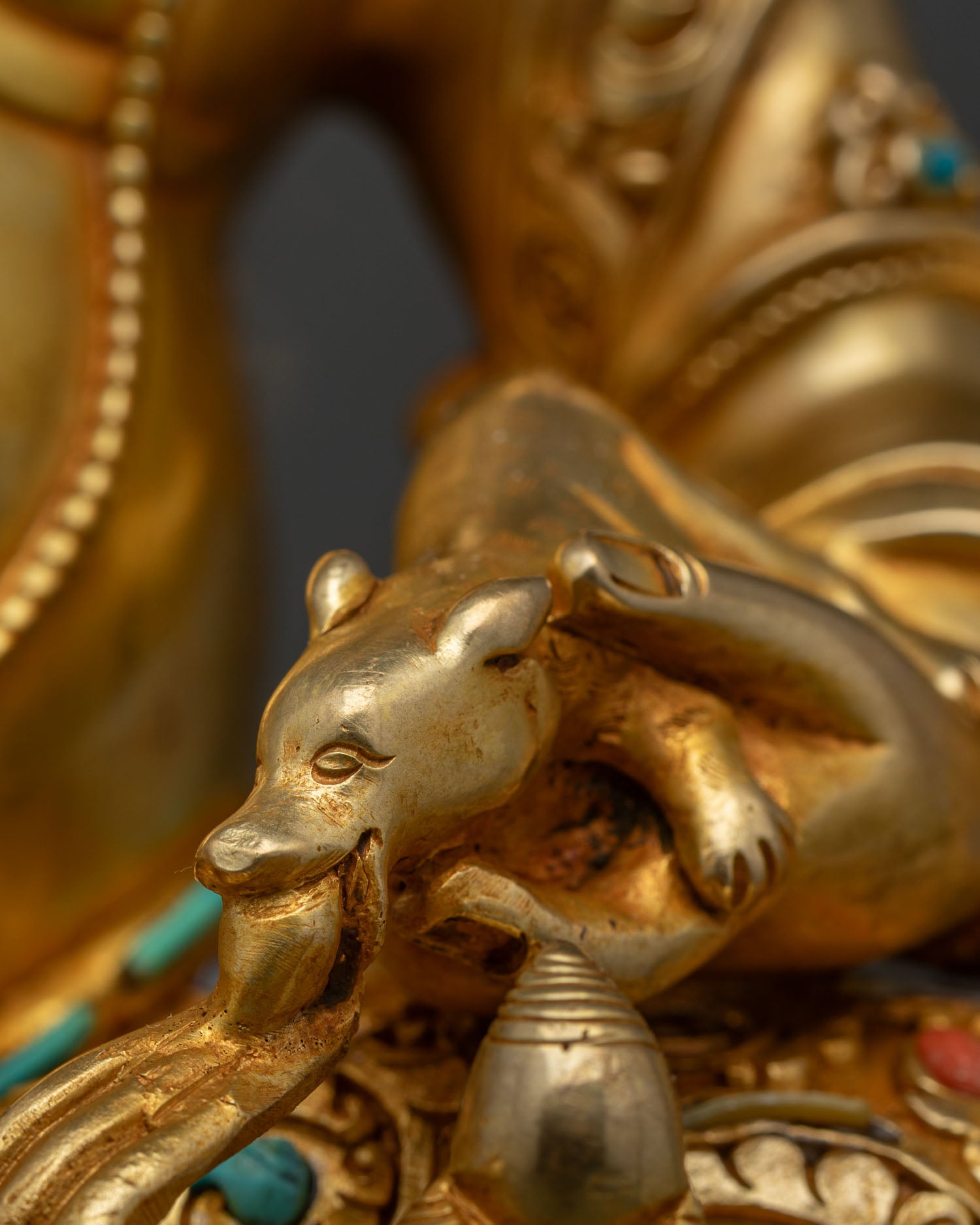 Dzambhala on Throne Statue | Buddhist Guardian of Wealth & Abundance