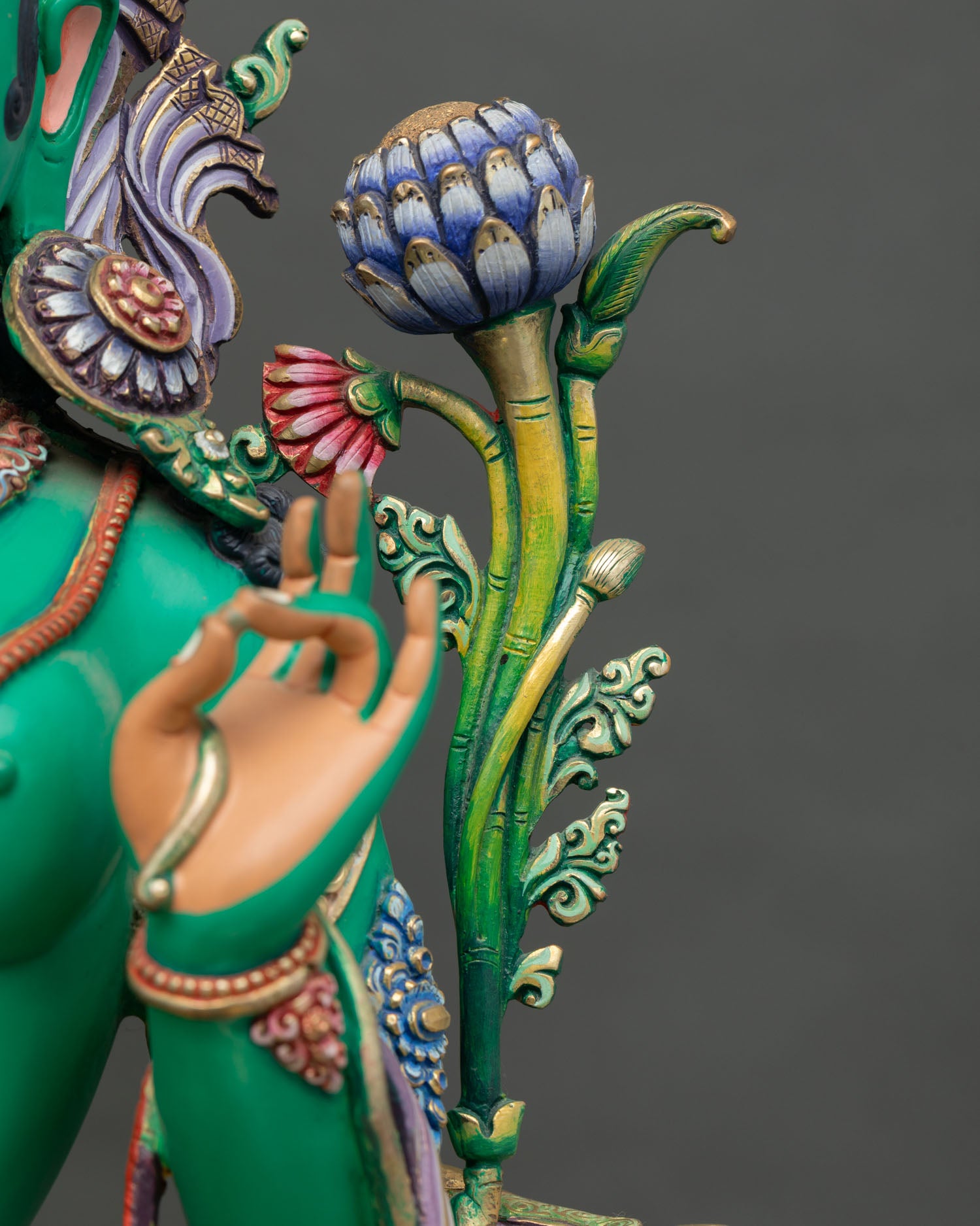 Green Tara Statue | Female Bodhisattva Buddhist Icon