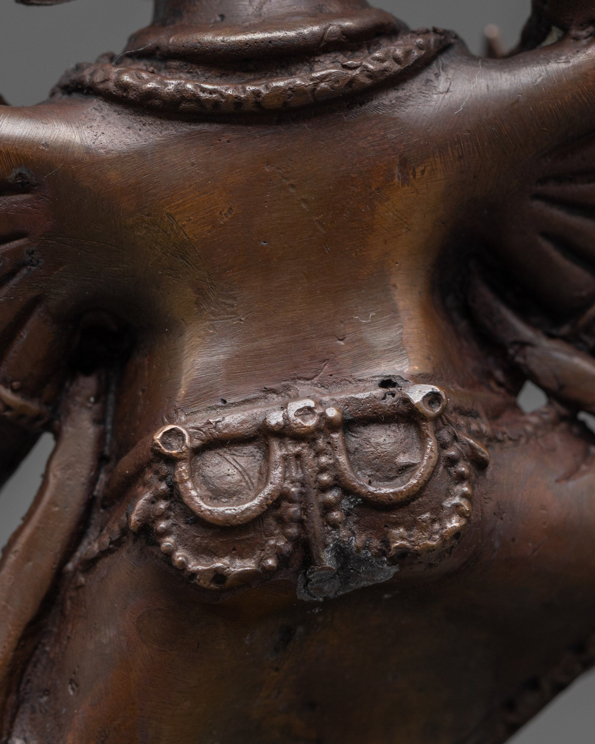 12 Armed Oxidized Ganesha Statue | Artistic Elephant God Idol for Home