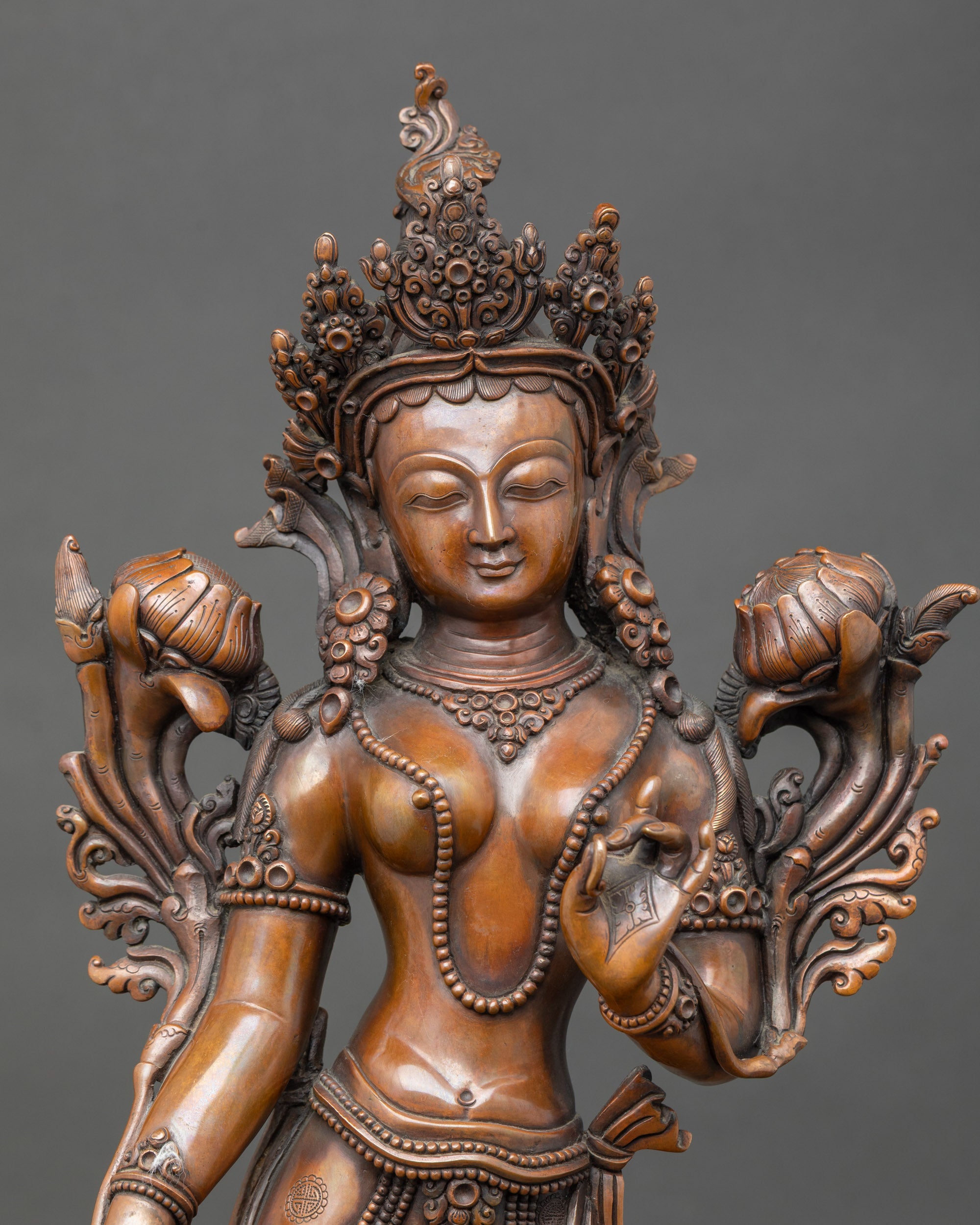 Standing Green Tara Goddess Statue- The Goddess of Buddha