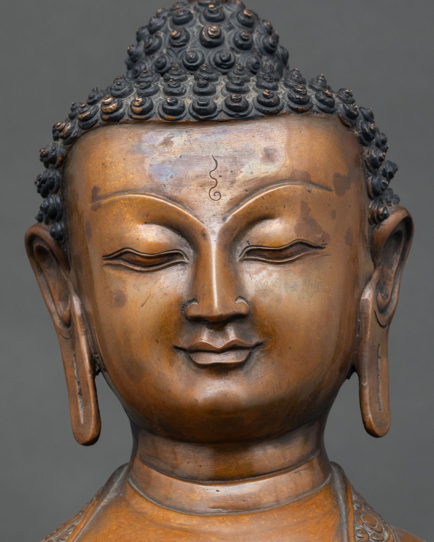 21 Inch Oxidized Copper Medicine Buddha Statue from Nepal