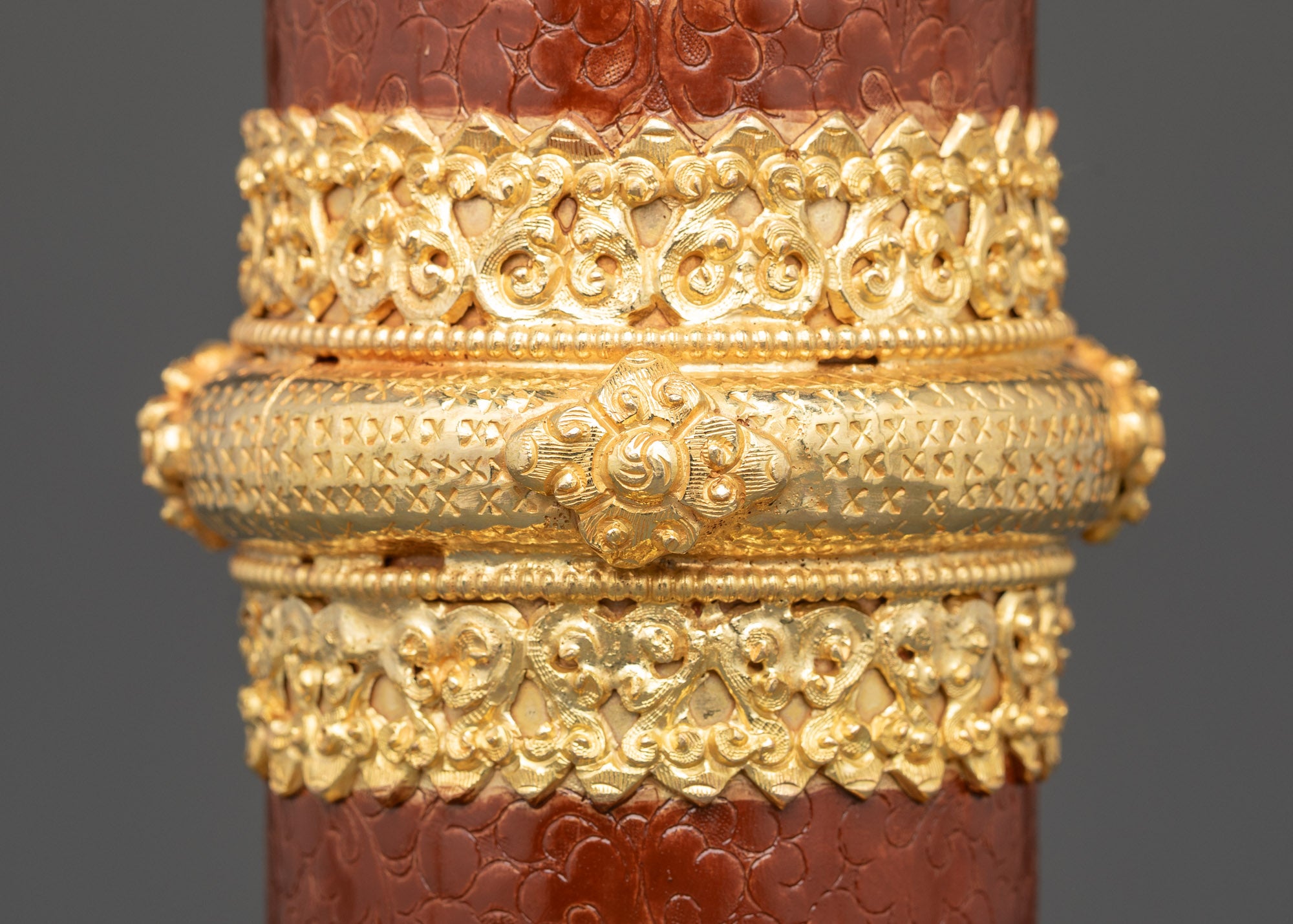 Tibetan Incense Holder with Golden Dragons | Ceremonial Altar Decor