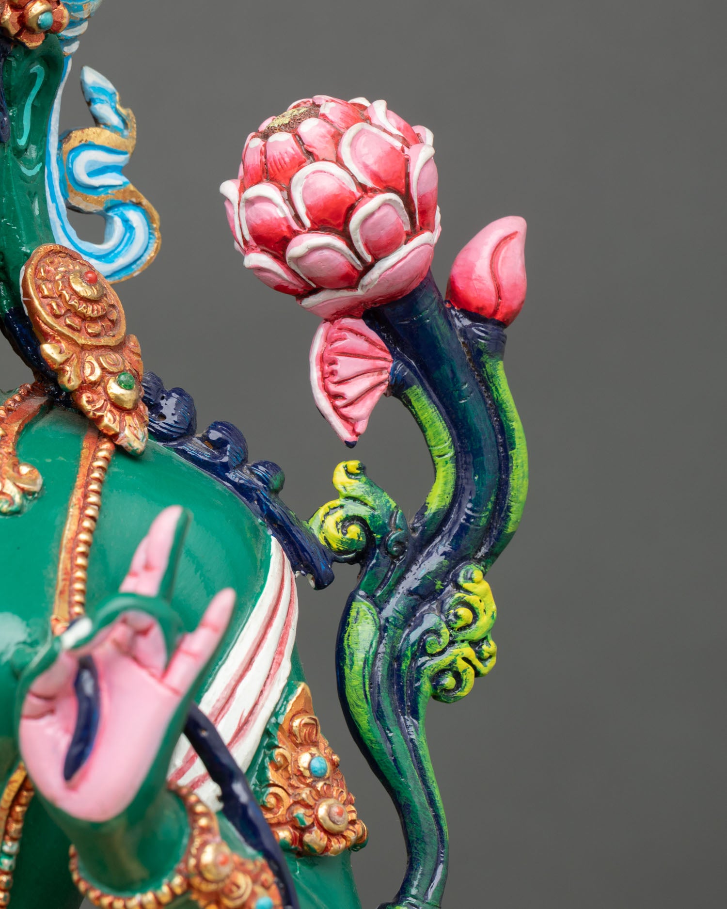 Green Tara | Compassionate Deity Sculpture for Spiritual Practice