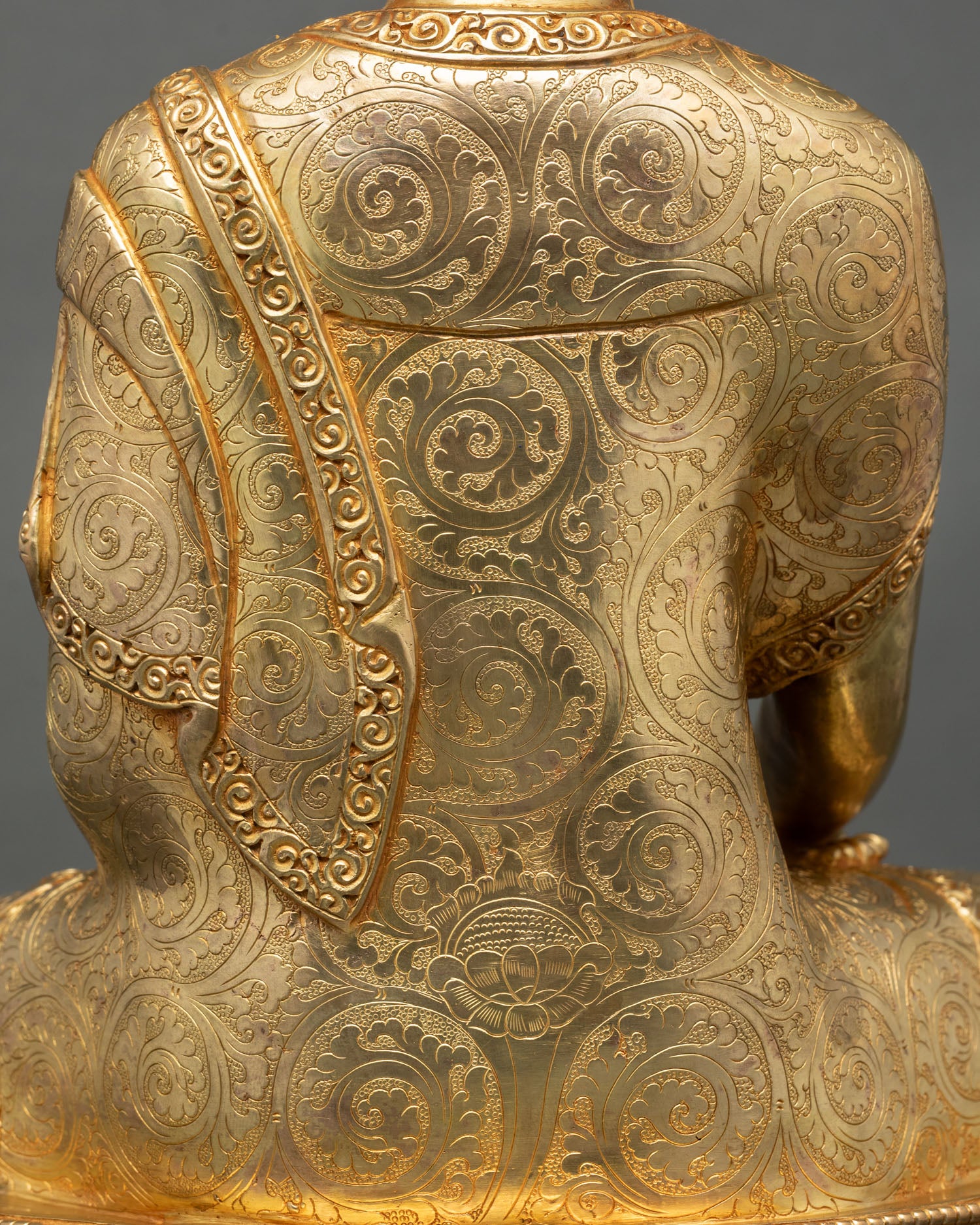 Shakyamuni Buddha | 24K Gold-Fire Gilded Copper Sculpture