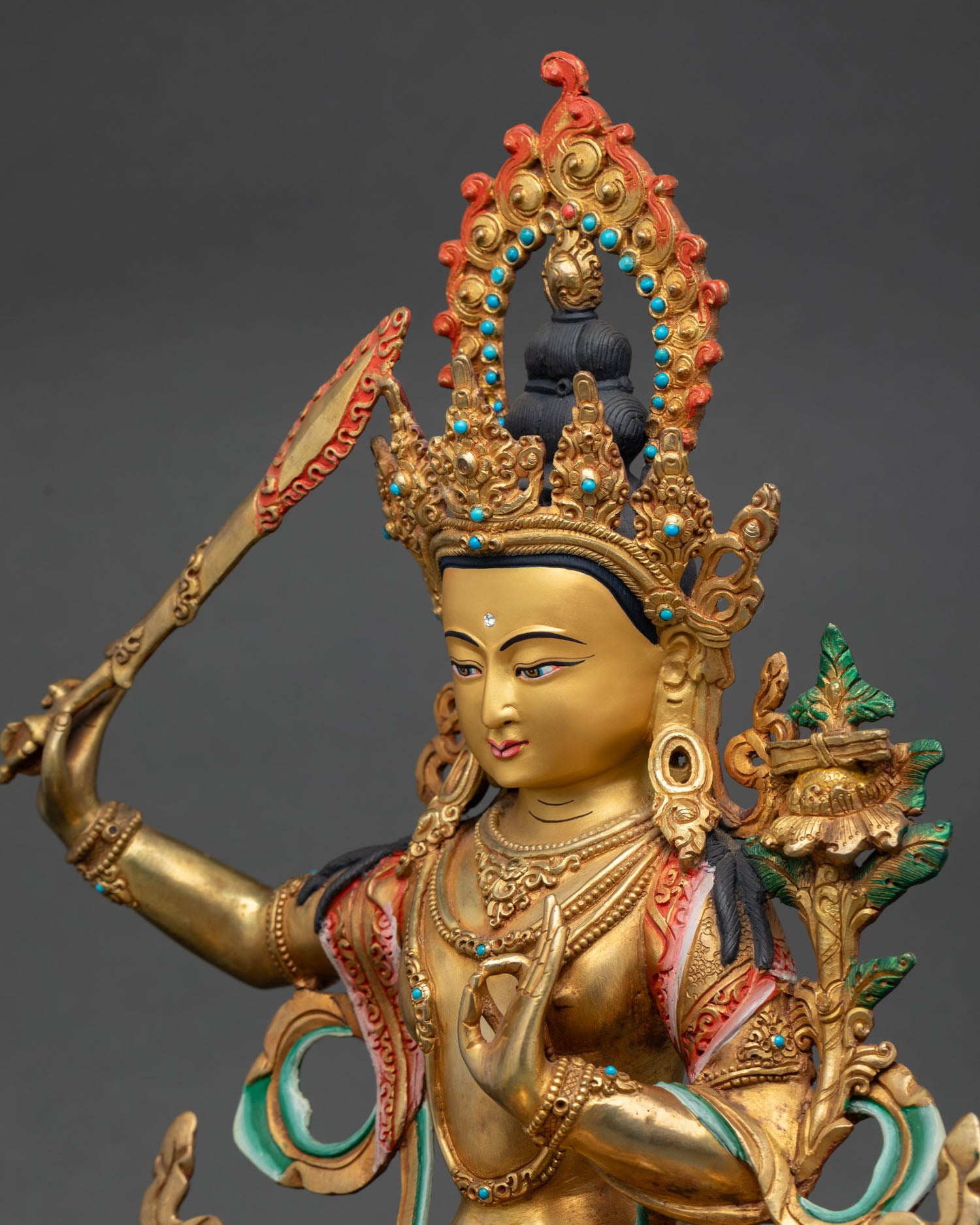 Manjushri Statue | Crafted Spiritual Idol for Meditation Space