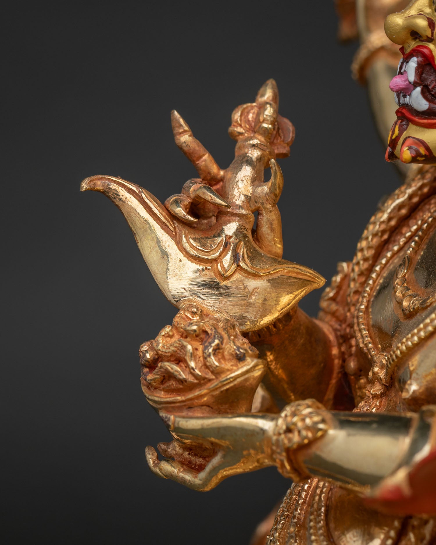 Four-Armed Mahakala Statue | Fierce Vajrayana Buddhist Guardian