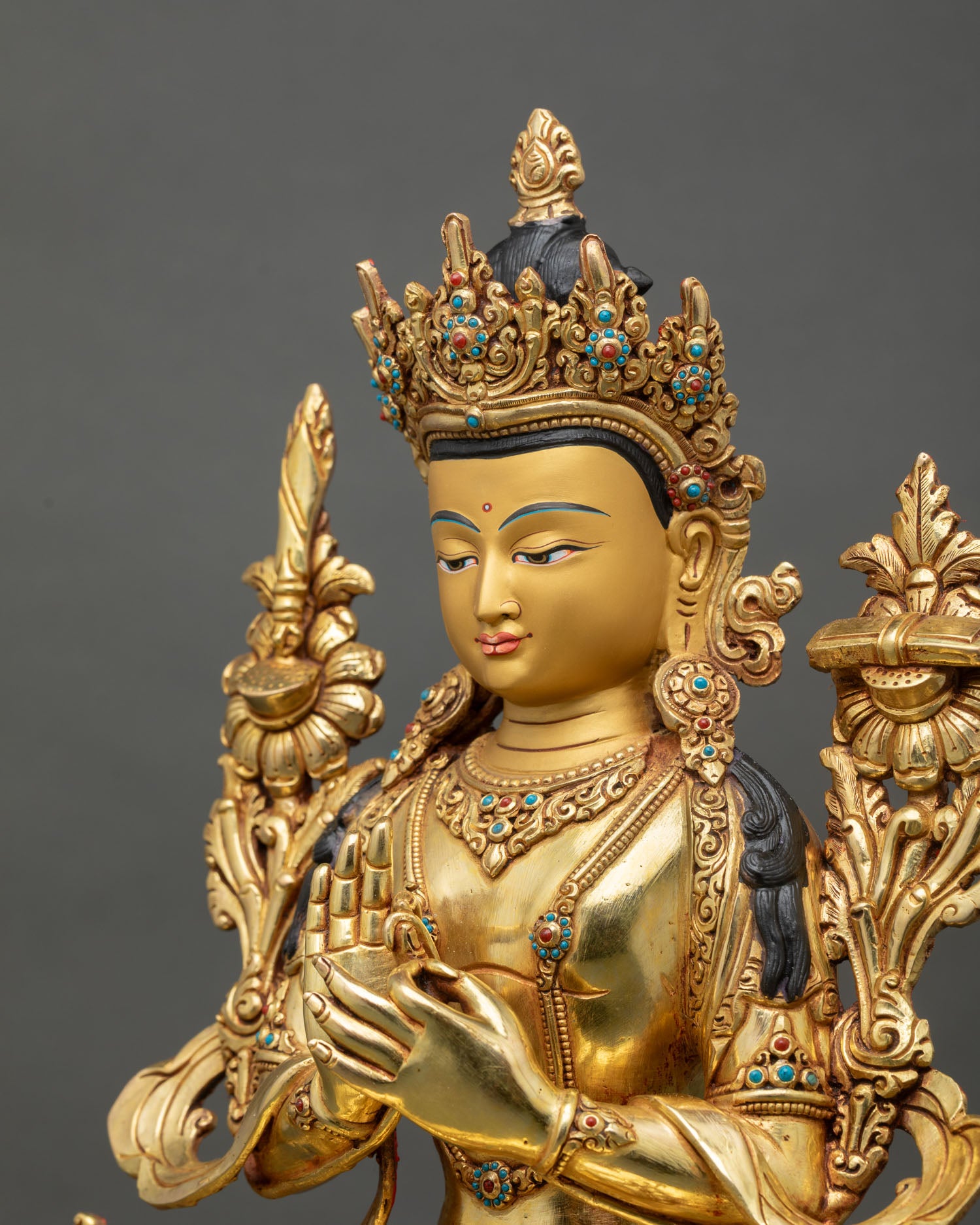 Manjushree Statue | Sacred Himalayan Copper Statue