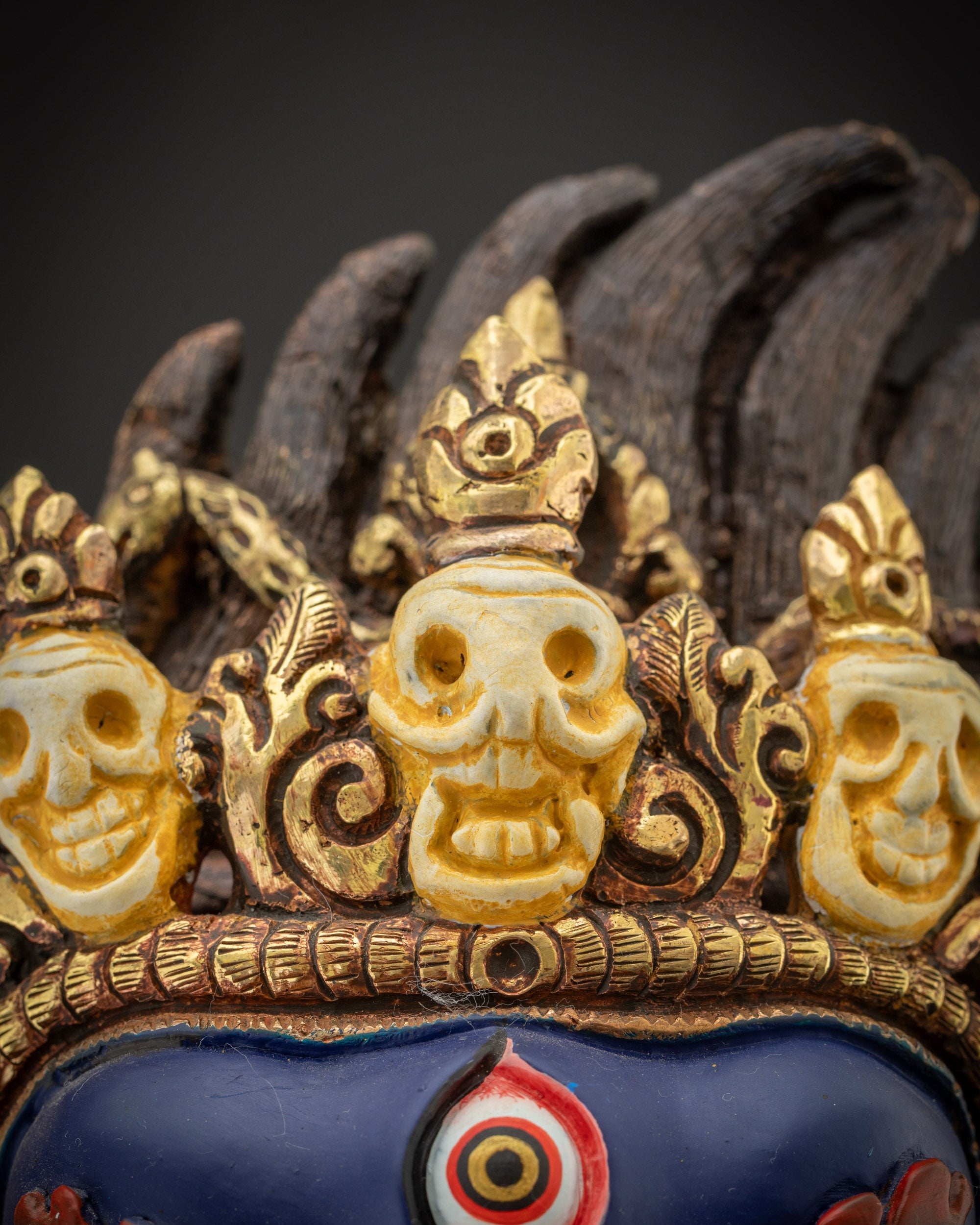 Vibrant Masterpiece Vajrapani Statue | Rare Thunderbolt Bearer Sculpture