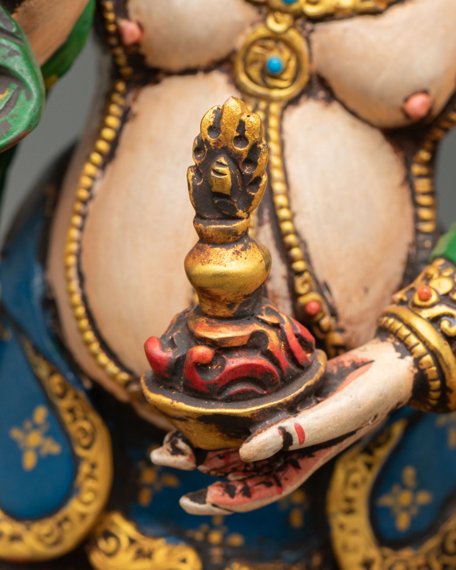 White Mahakala | Handmade Nepalese Statue for Spiritual Power