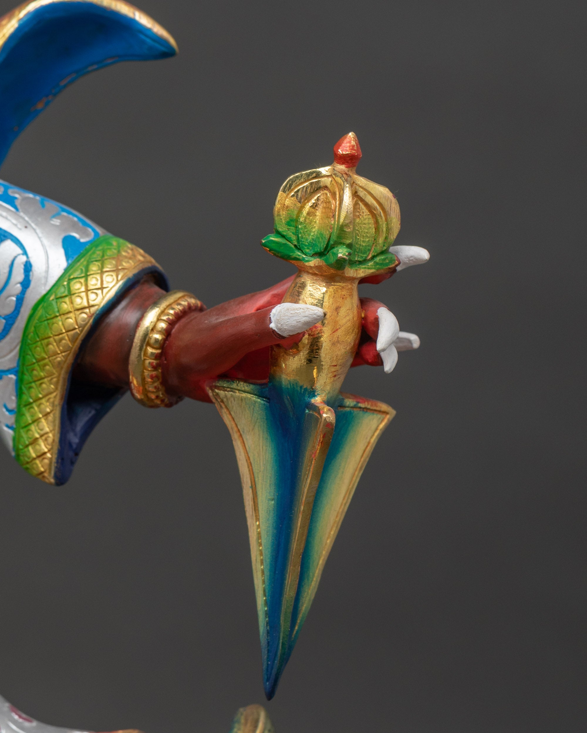 Vibrant Dorje Drolo Statue | Padmasambhava Wrathful Form Artwork