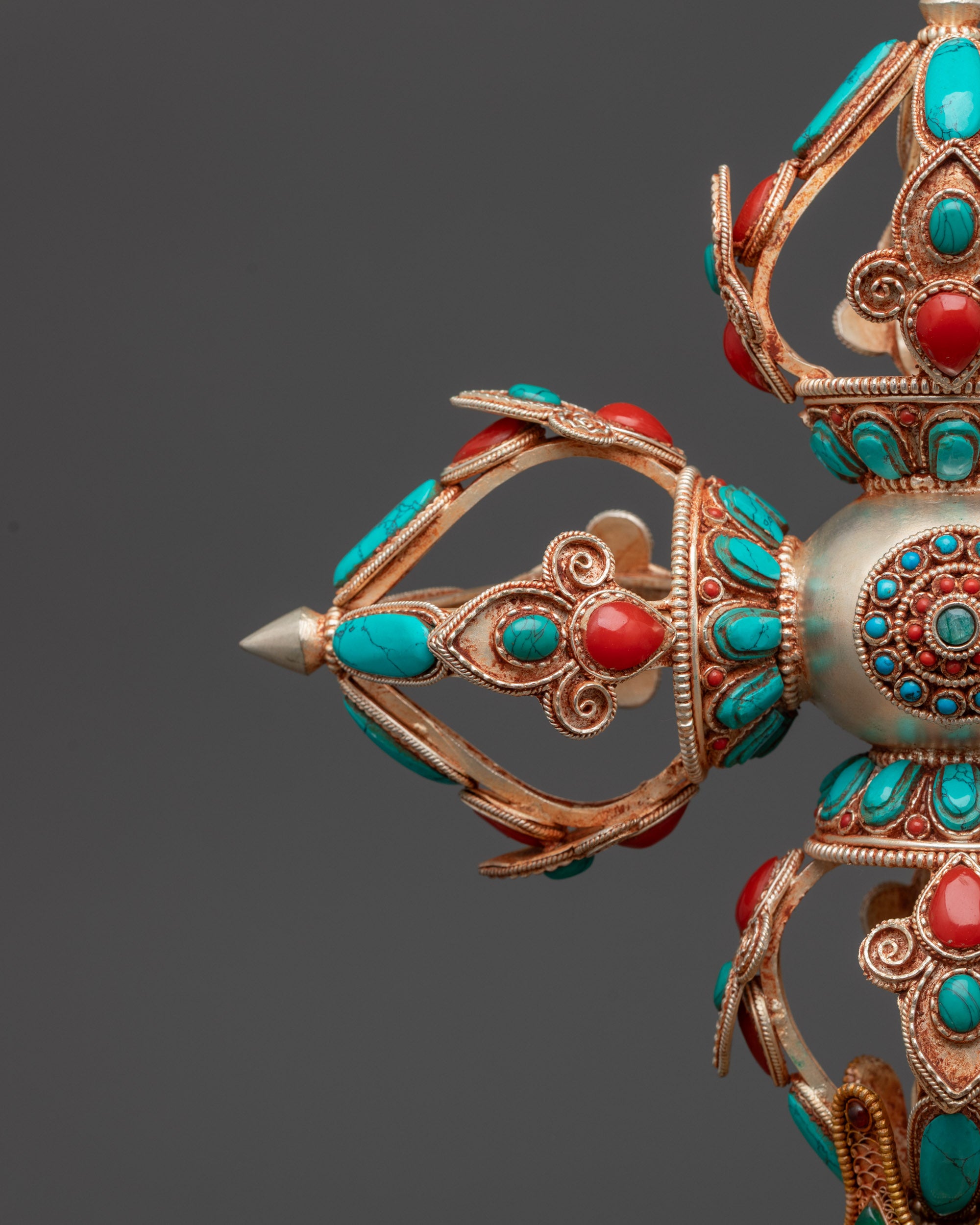 13" Enthroned Bishwo Vajra | Handcrafted Nepalese Ritual Artifact