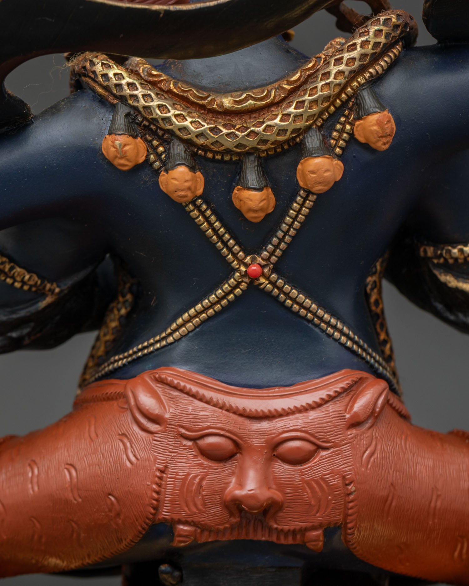 Four Armed Mahakala Statue | Buddhist Dharma Guardian Sculpture