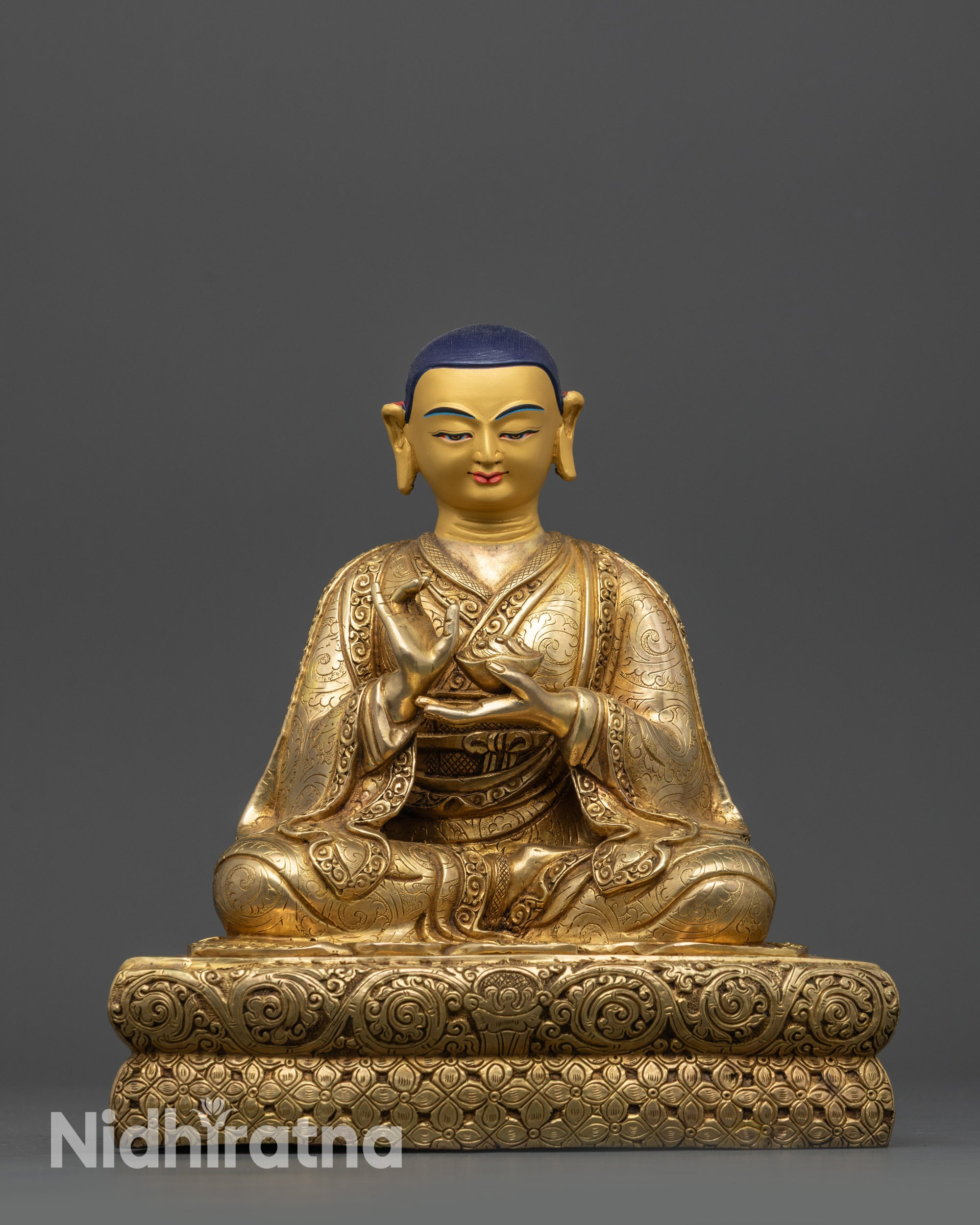Five Shakya Masters Statue Set | Handcrafted Buddhist Deities from Nepal