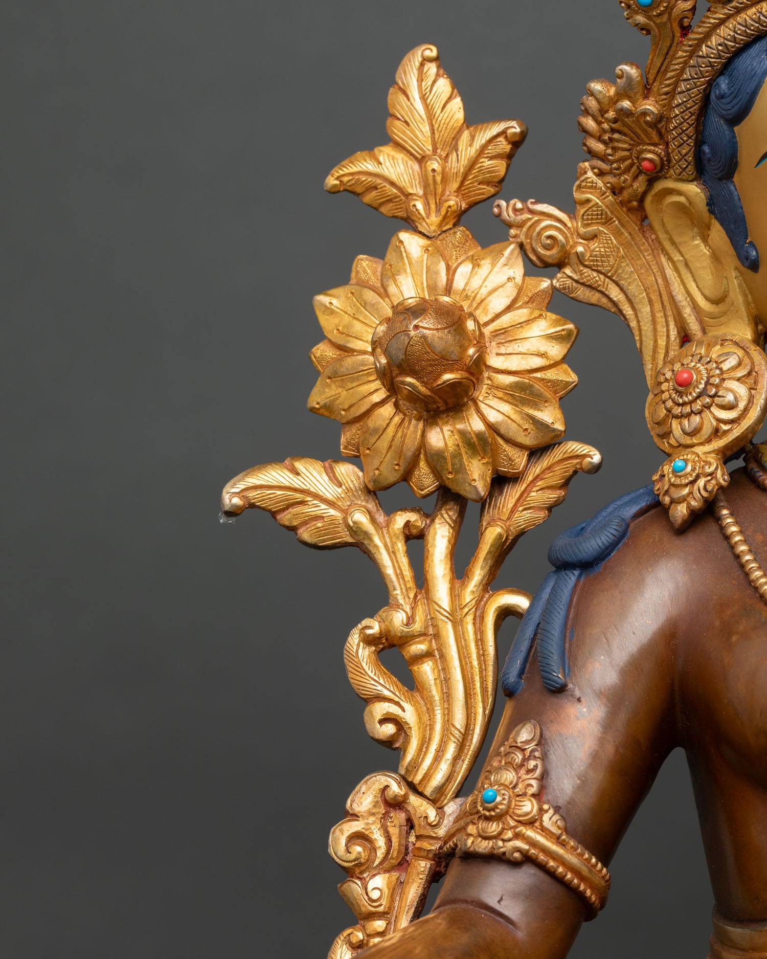 Handcrafted Green Tara Statue | Vajrayana Buddhist Artwork