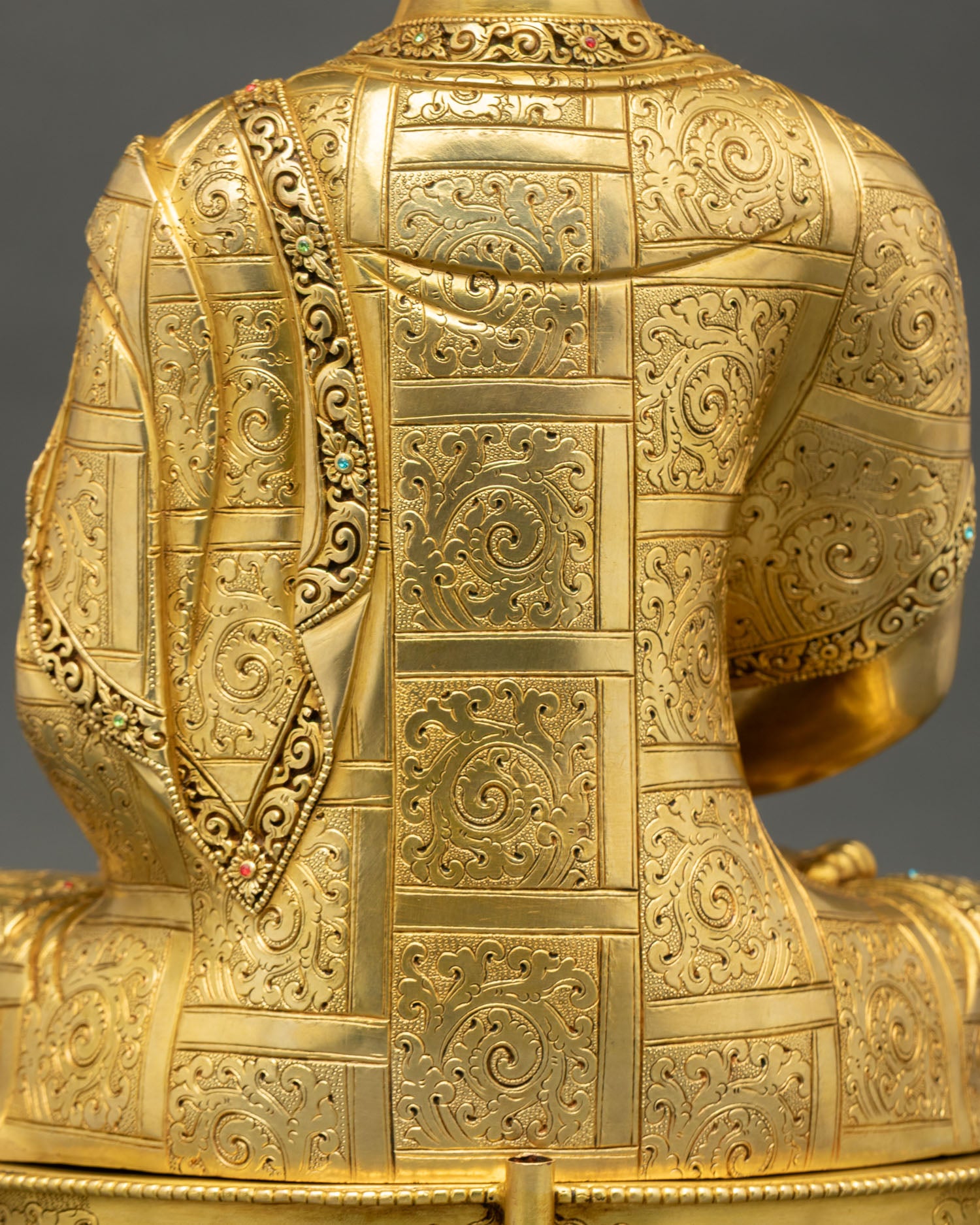 Amitabha Buddha Statue | 24K Gold Copper Meditation Figurine