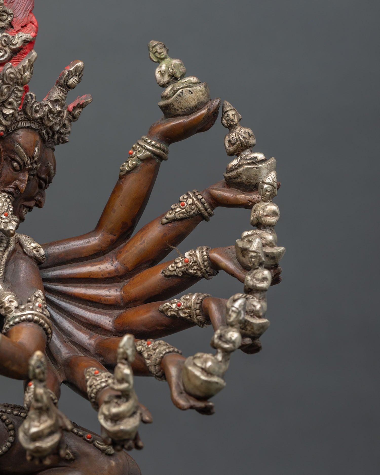 Large Oxidized Hevajra Statue | Tibetan Buddhist Artwork